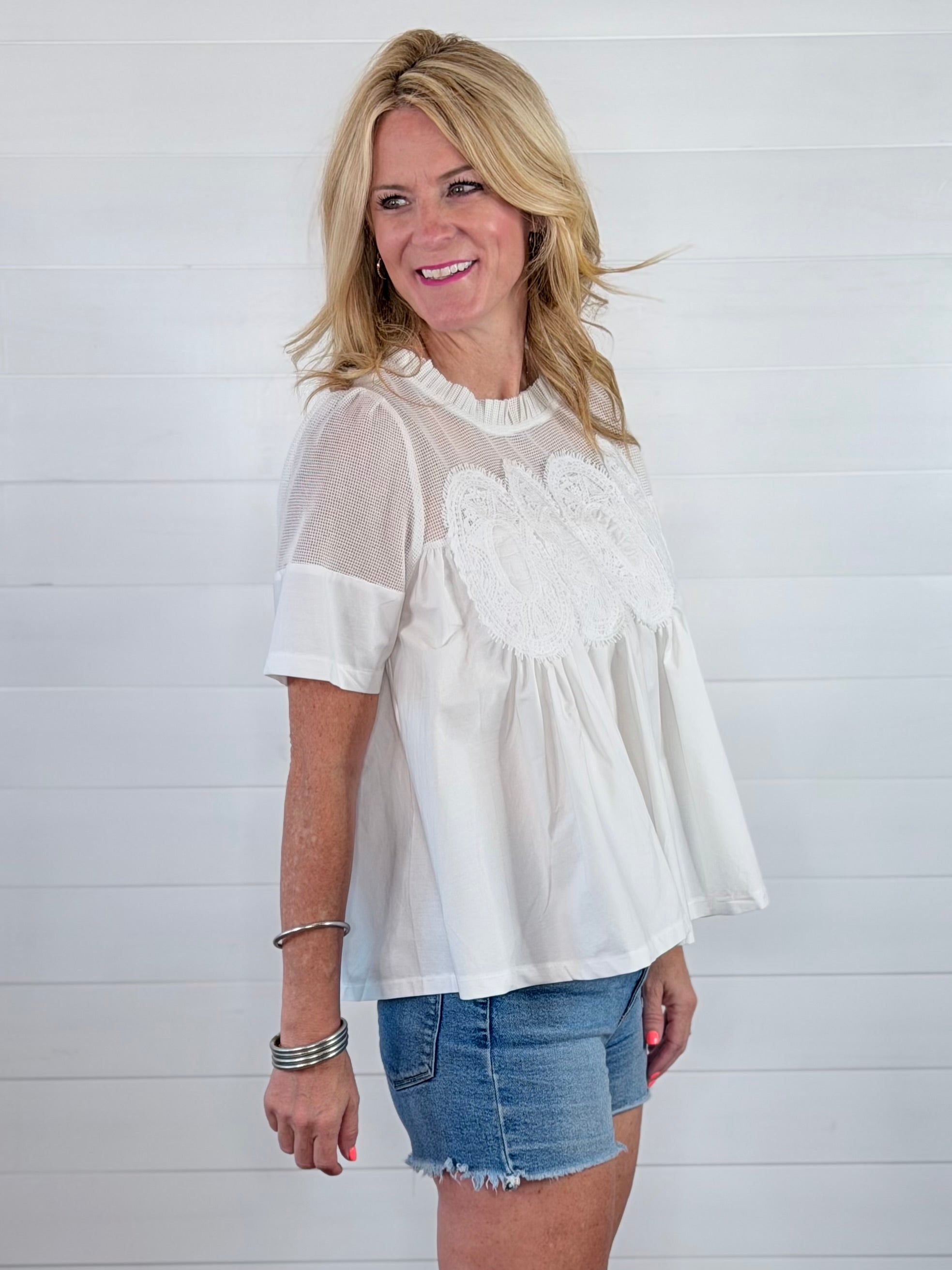 CARLOLINE WHITE TOP