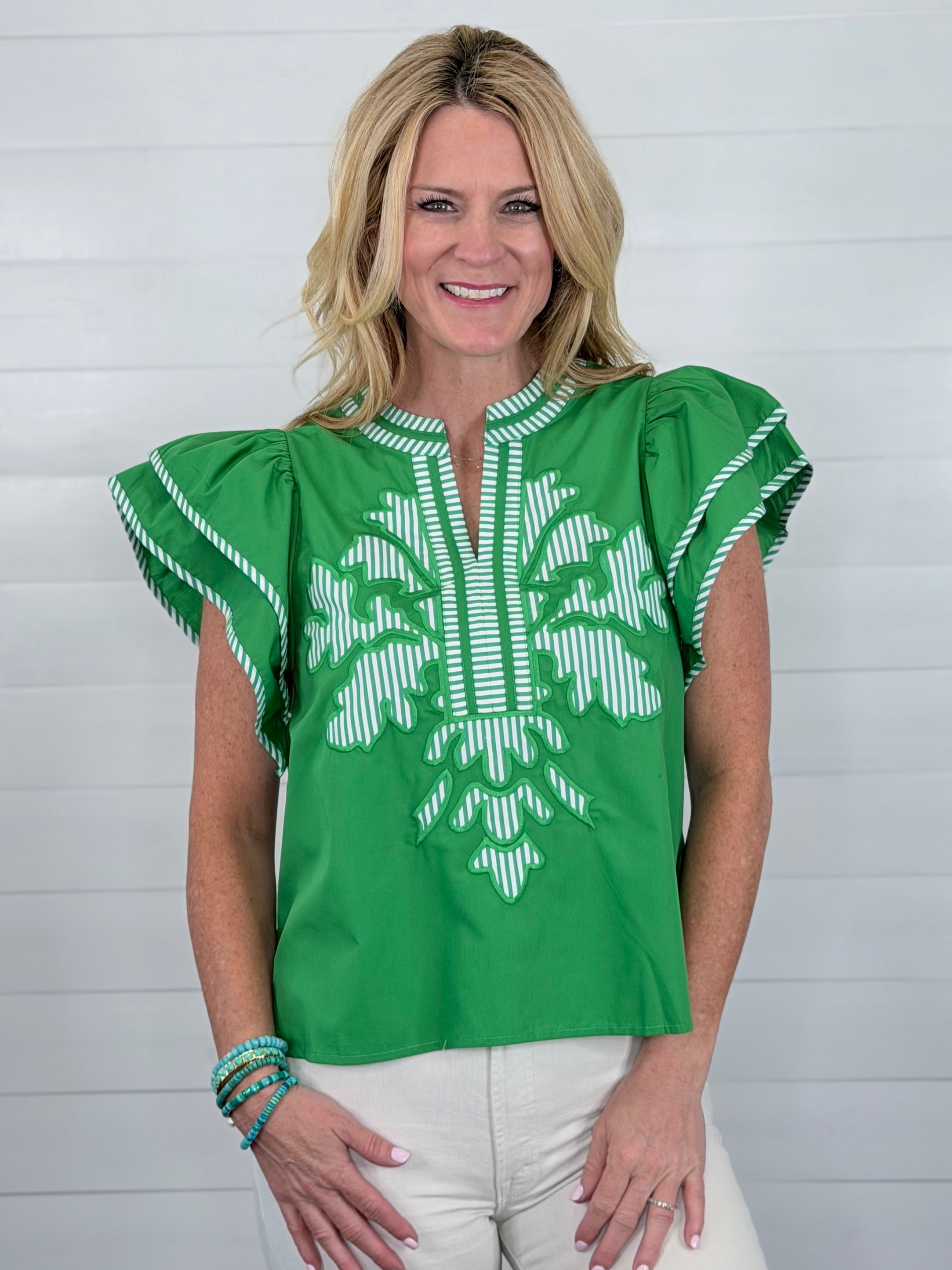 REMI RUFFLE SLEEVE TOP