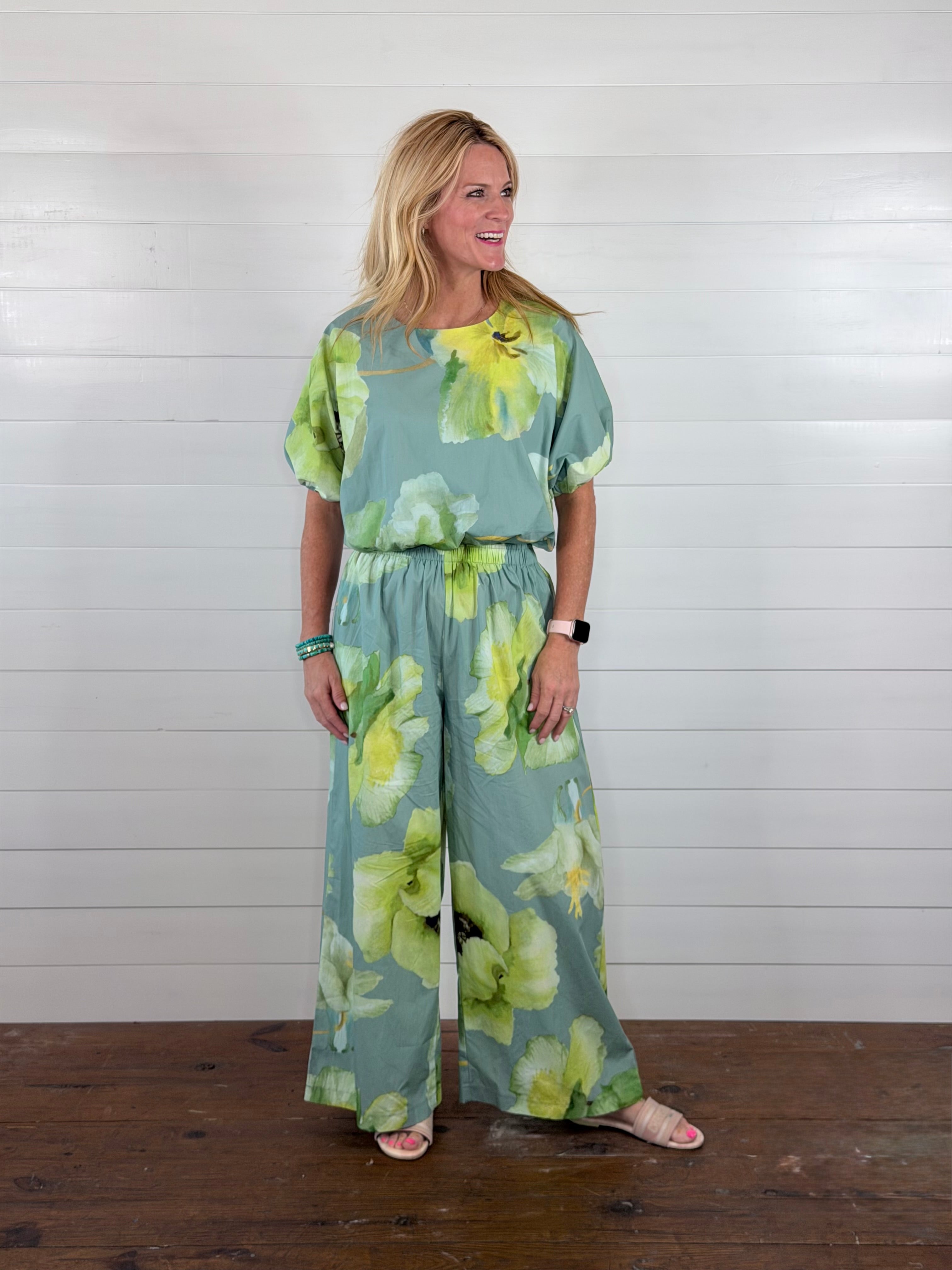 WATERCOLOR BLOOMS PANTS