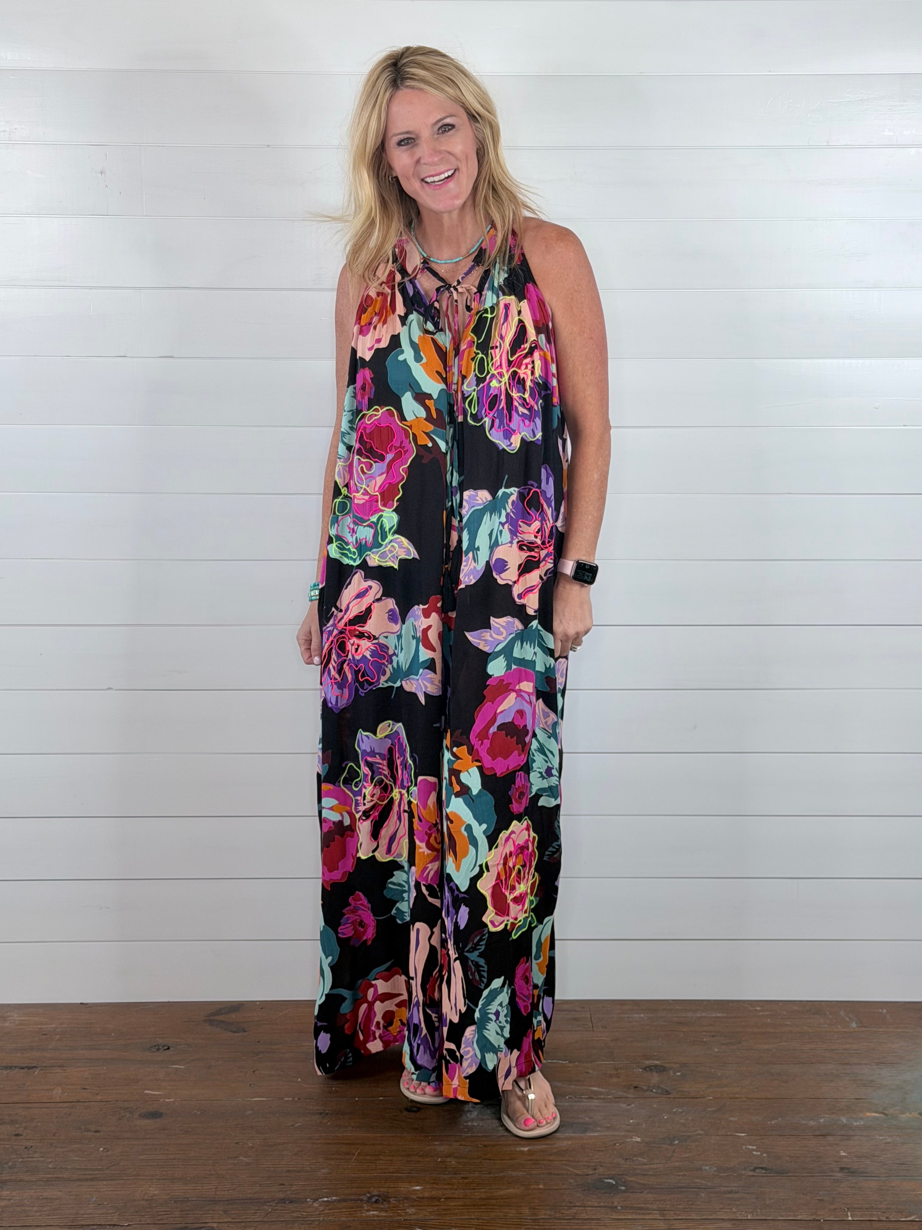 SYMPHONY ROMPER-BLACK