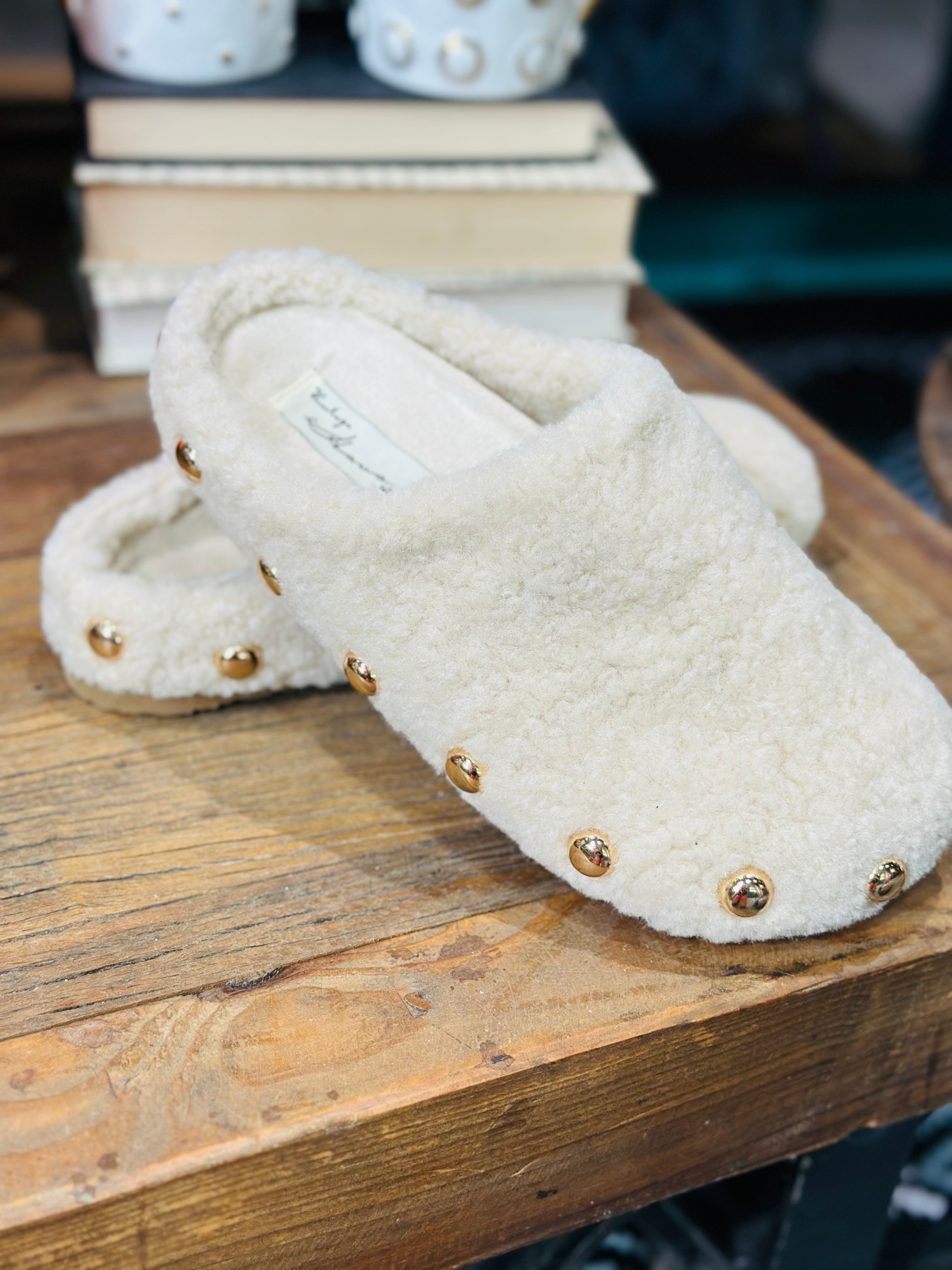 THRILL FLUFFY MULE-BEIGE