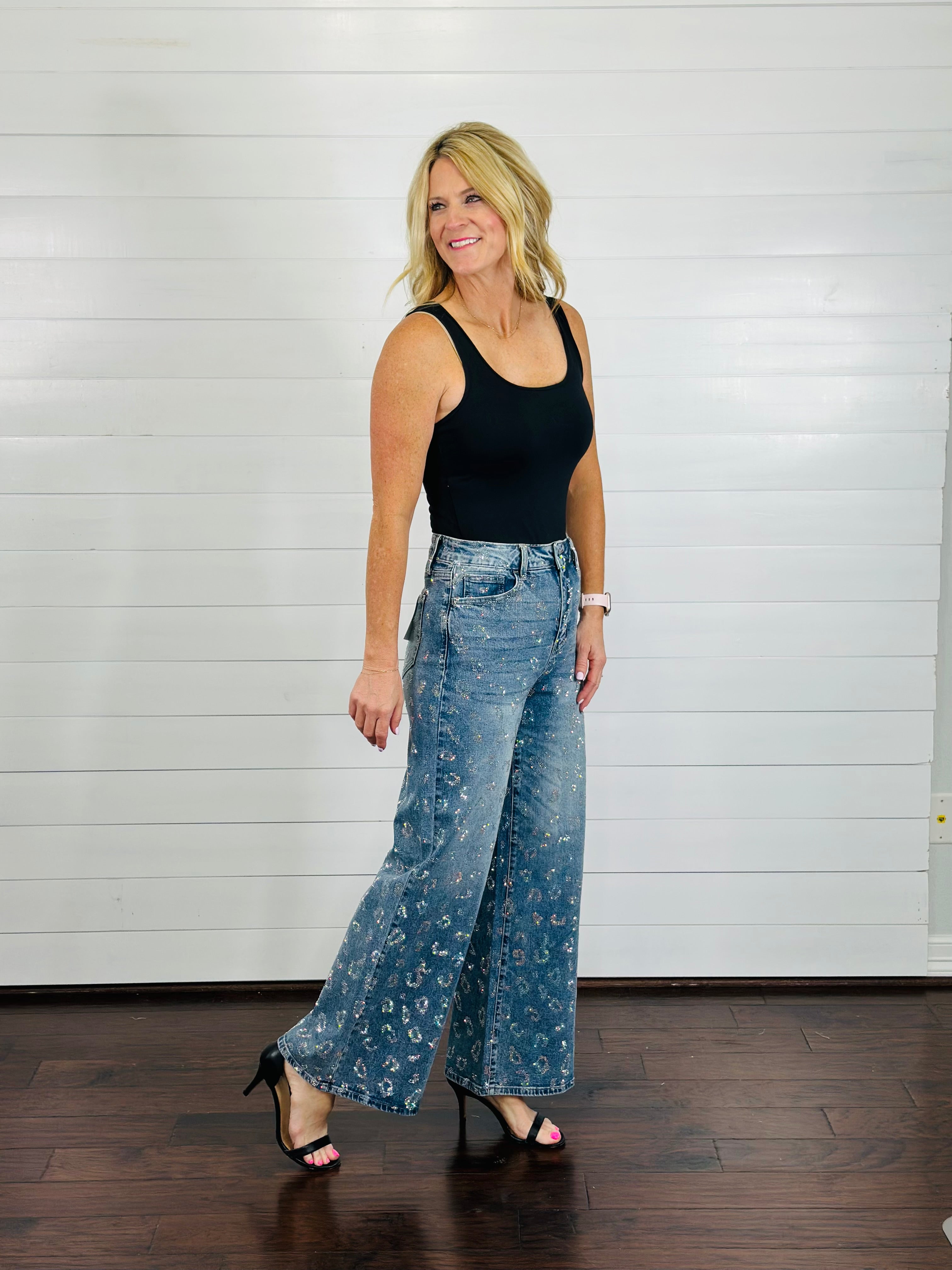 GLITZ & GLAM CHEETAH JEANS