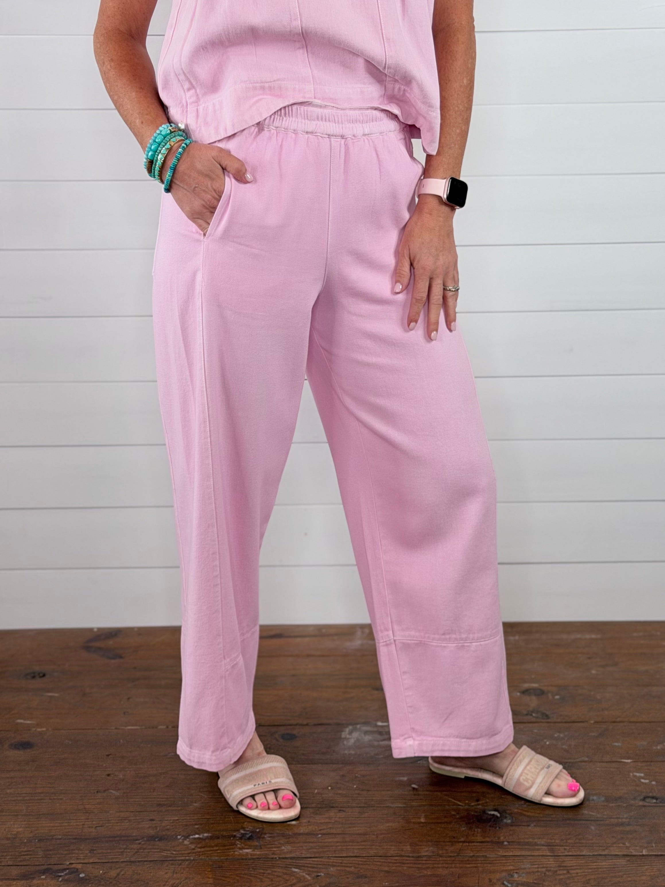 PINK BARREL PANT BY IVY JANE