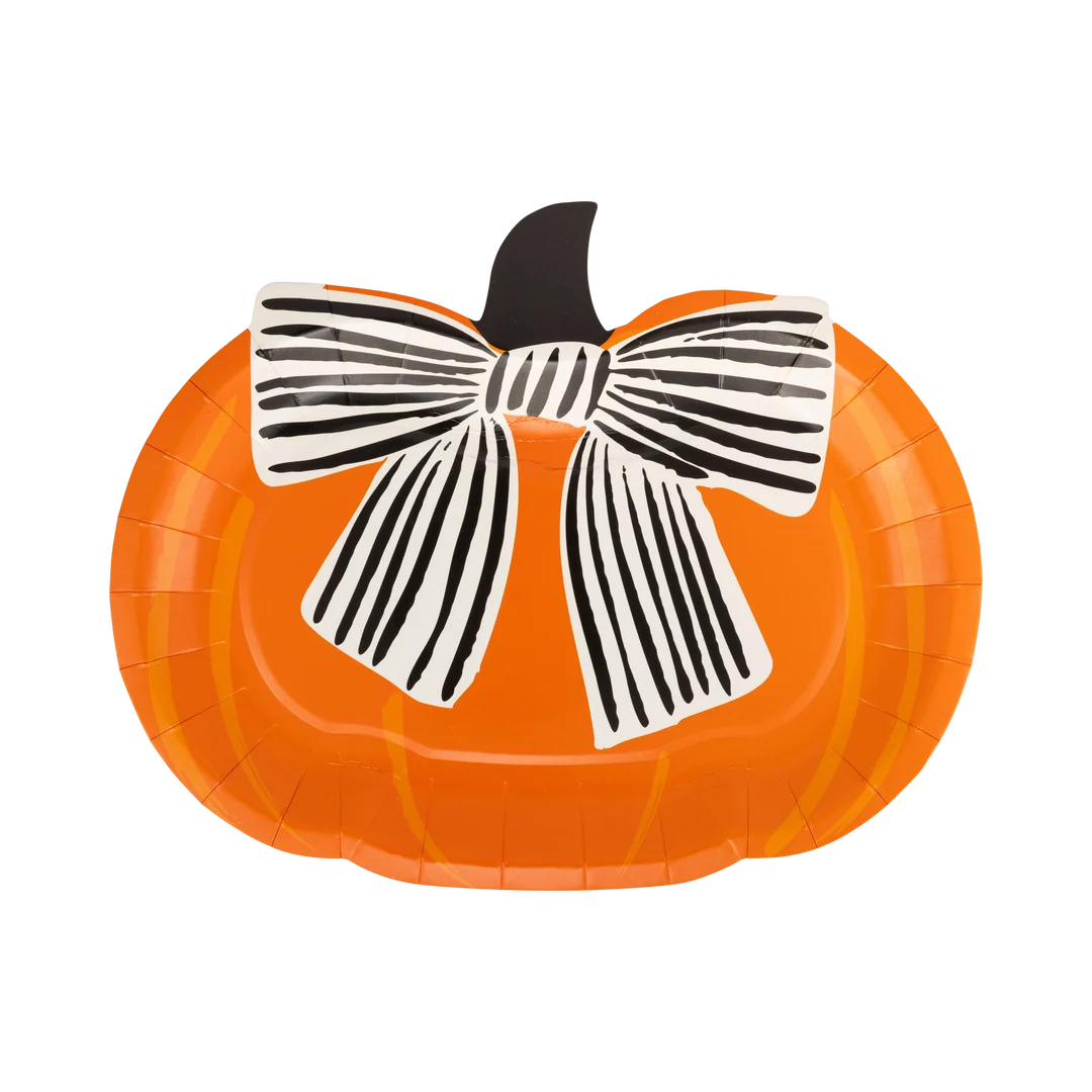 BOW PUMPKIN PLATES