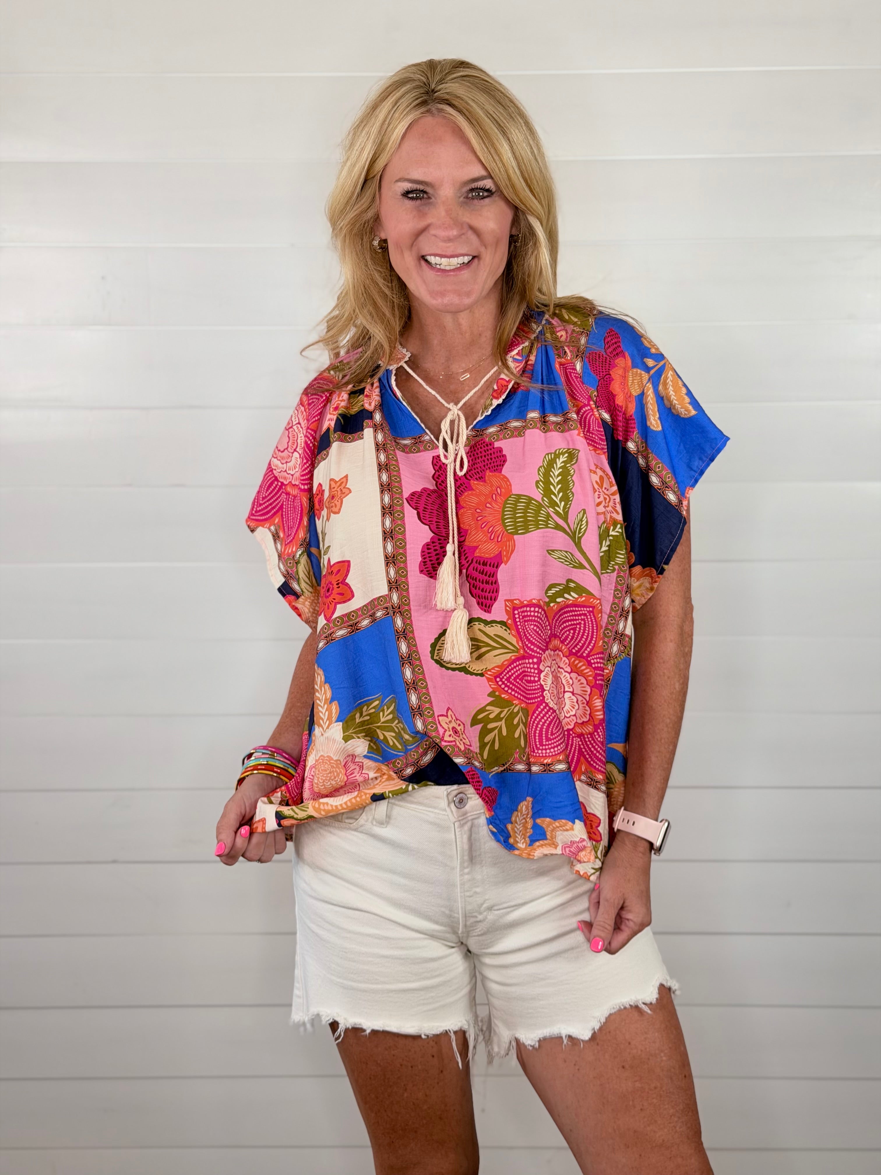 FLORAL PATCH TOP