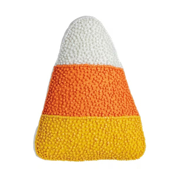 CANDY CORN MINI BEADED PILLOW