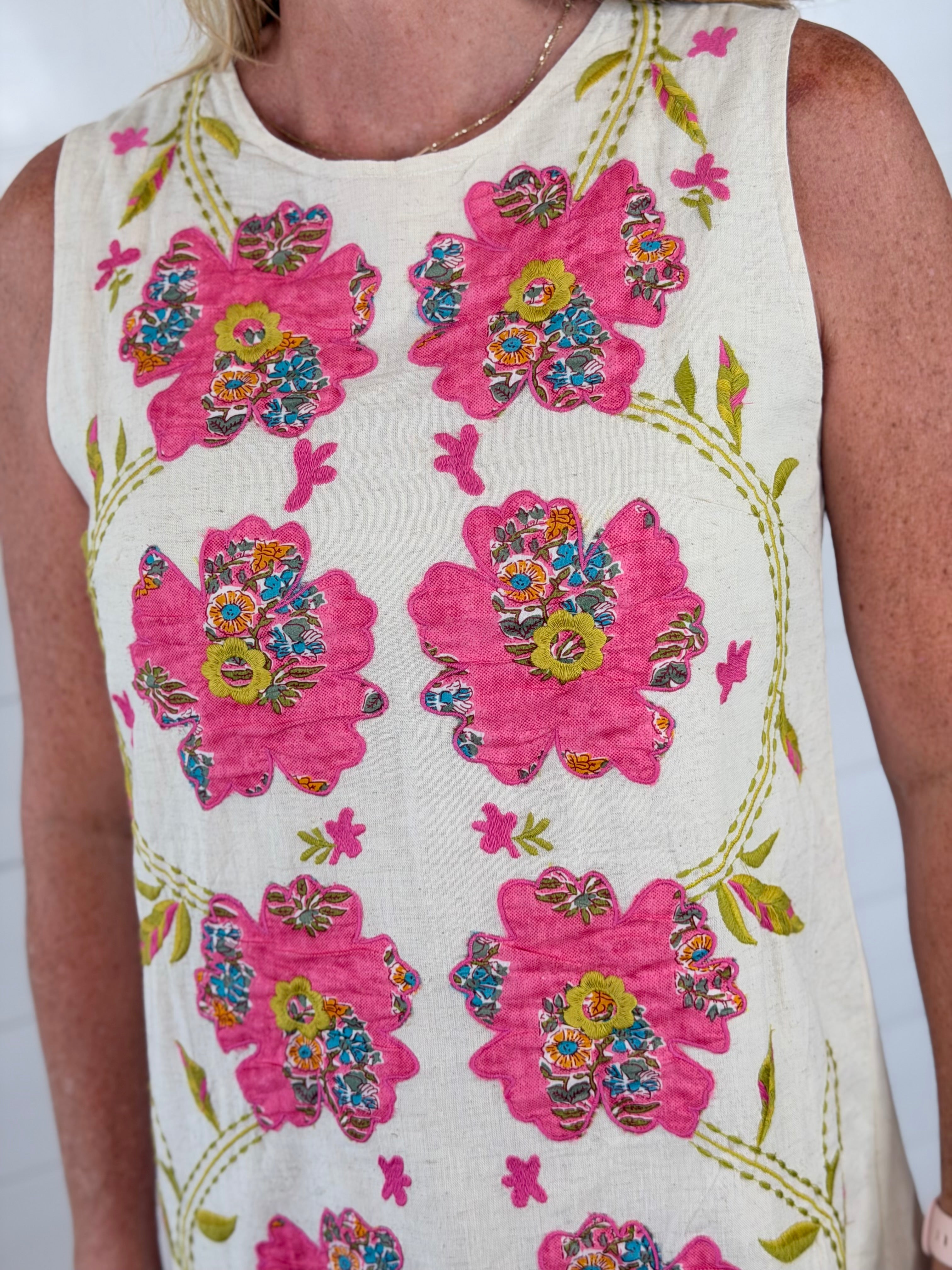 POP OF FLOWERS DRESS