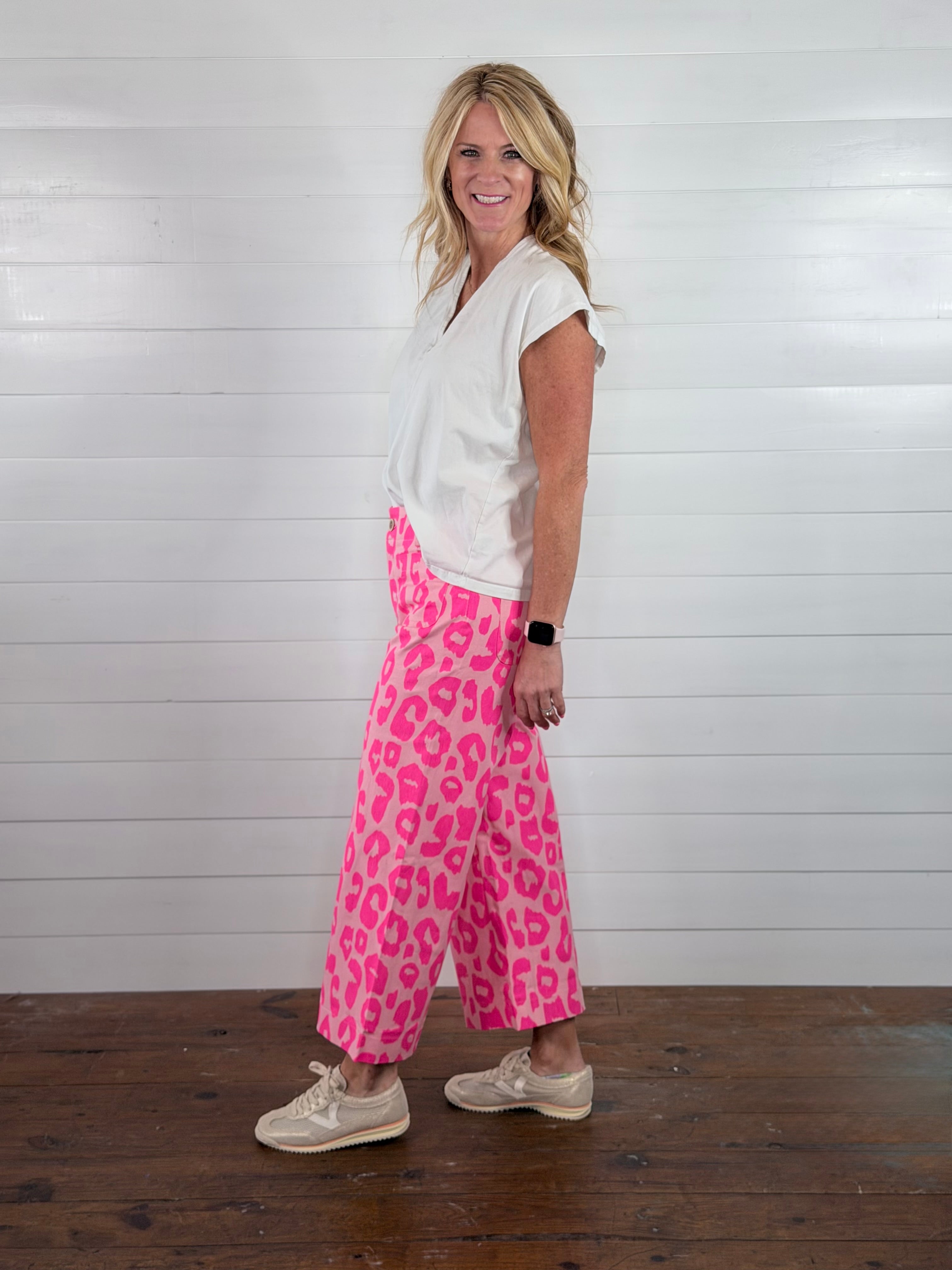 WILD ABOUT NEON CHEETAH PANTS-PINK