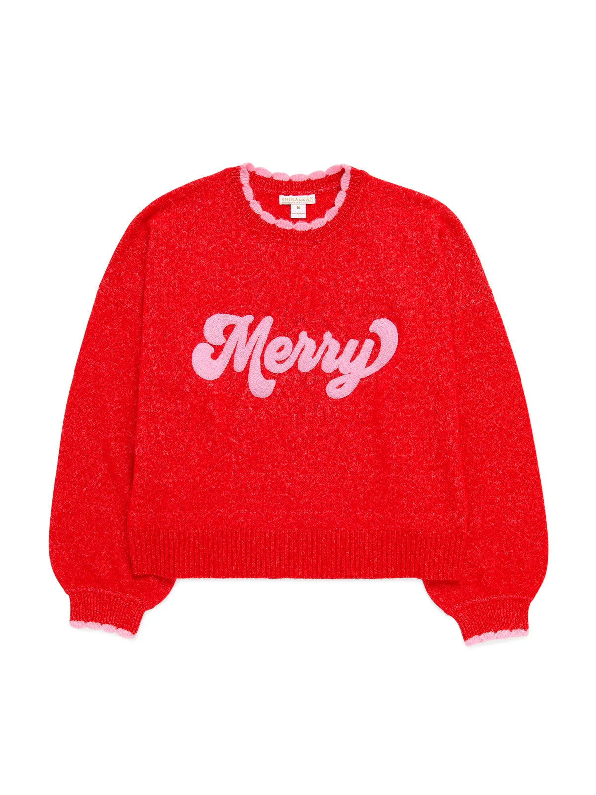 MERRY SCALLOPED TRIM SWEATER