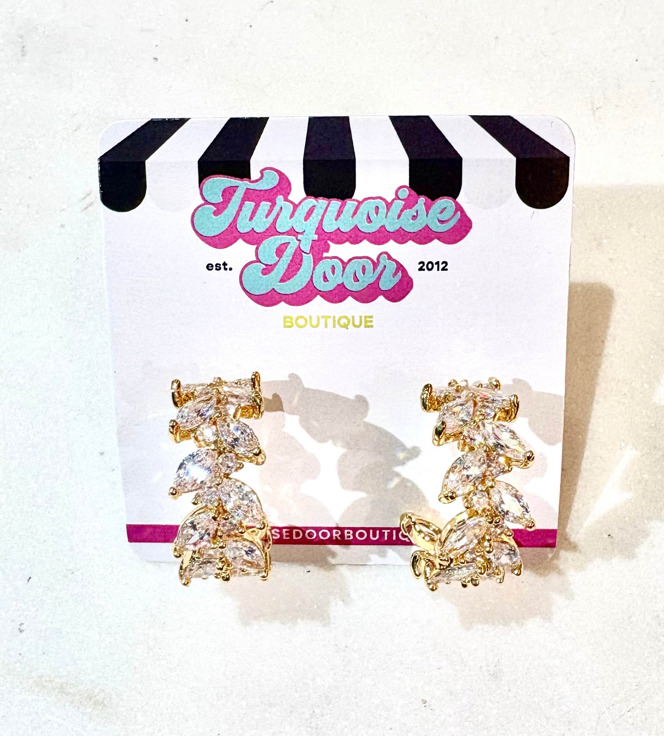 DAZZLING MARQUISE HOOPS-GOLD