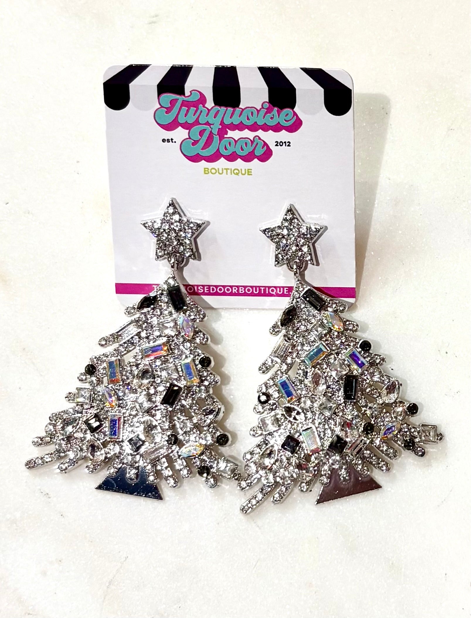 DAZZLING TREE EARRINGS-SILVER