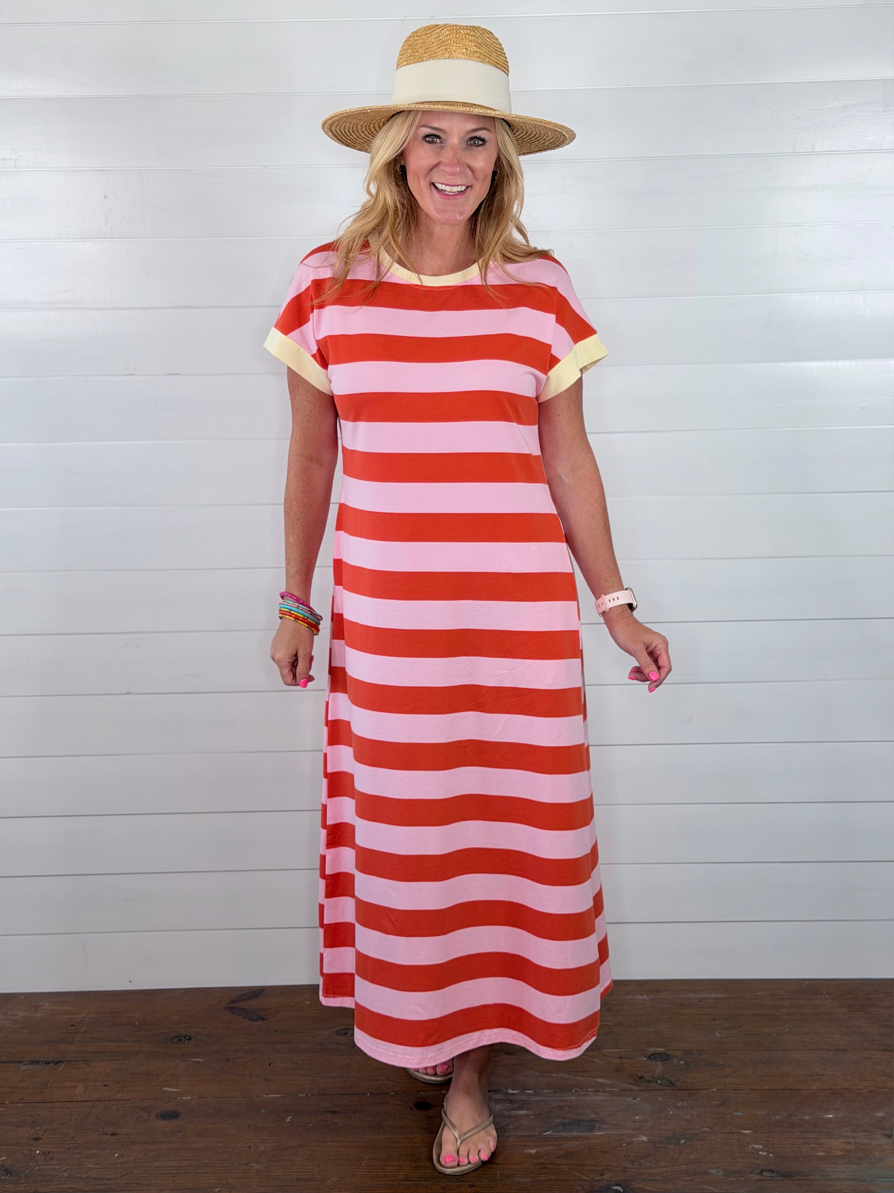 SUNSET STRIPES DRESS