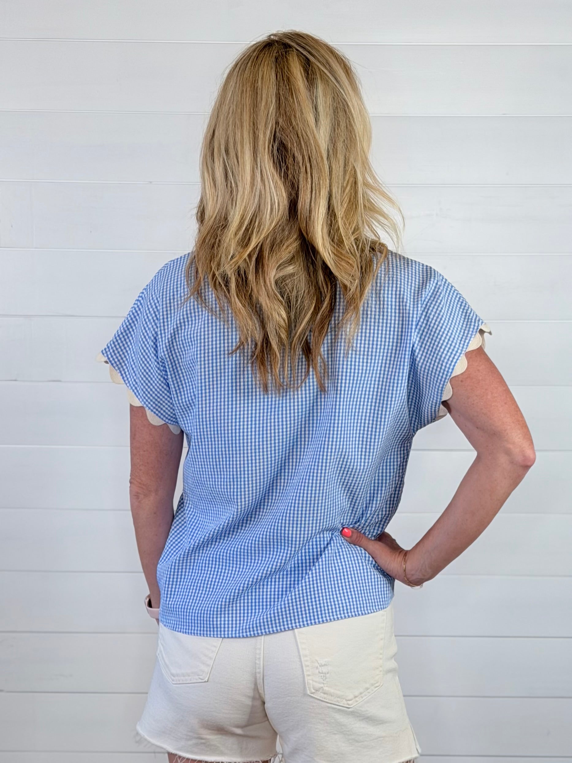GETAWAY GINGHAM TOP