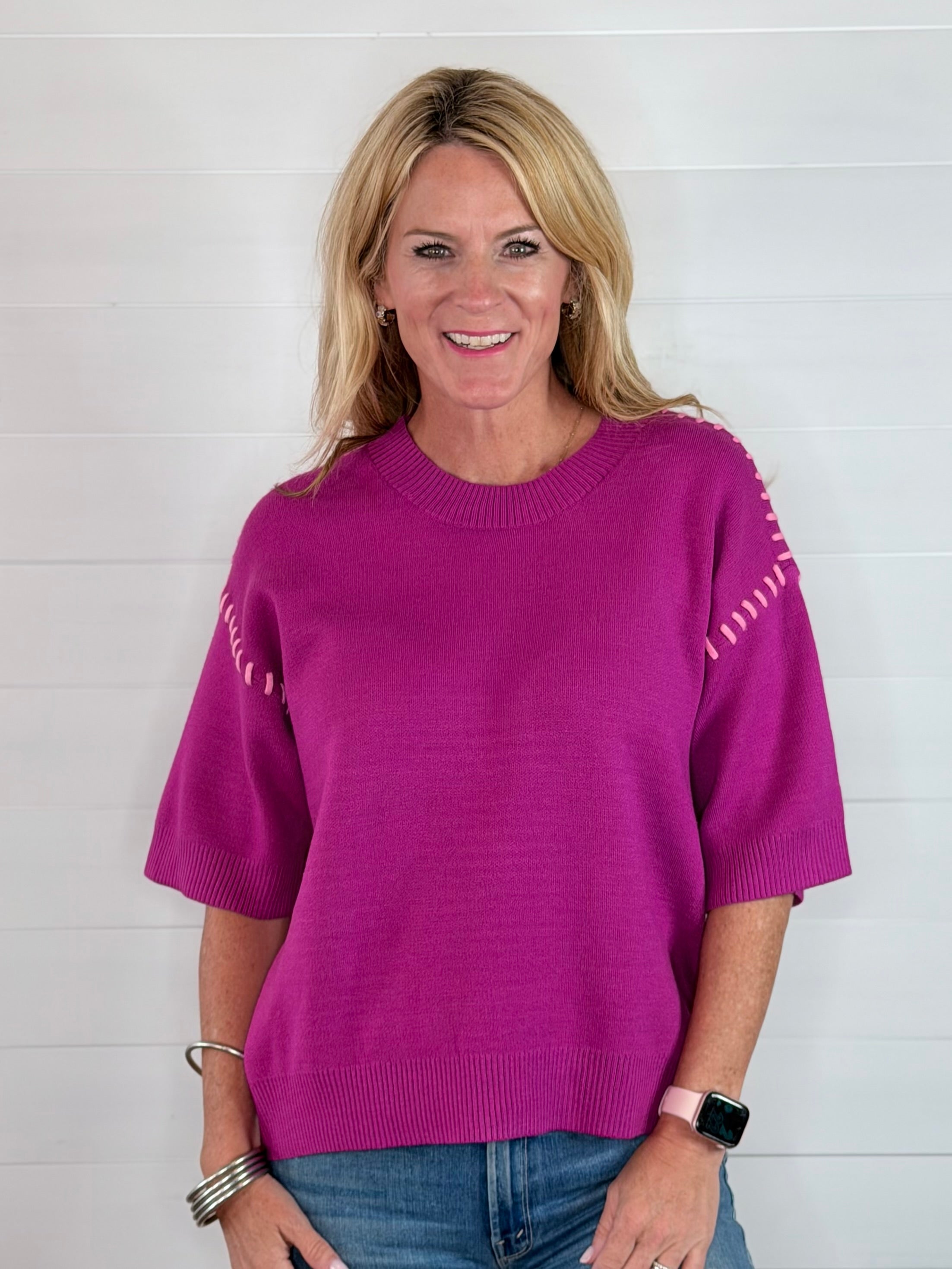 MORGAN MAGENTA SWEATER