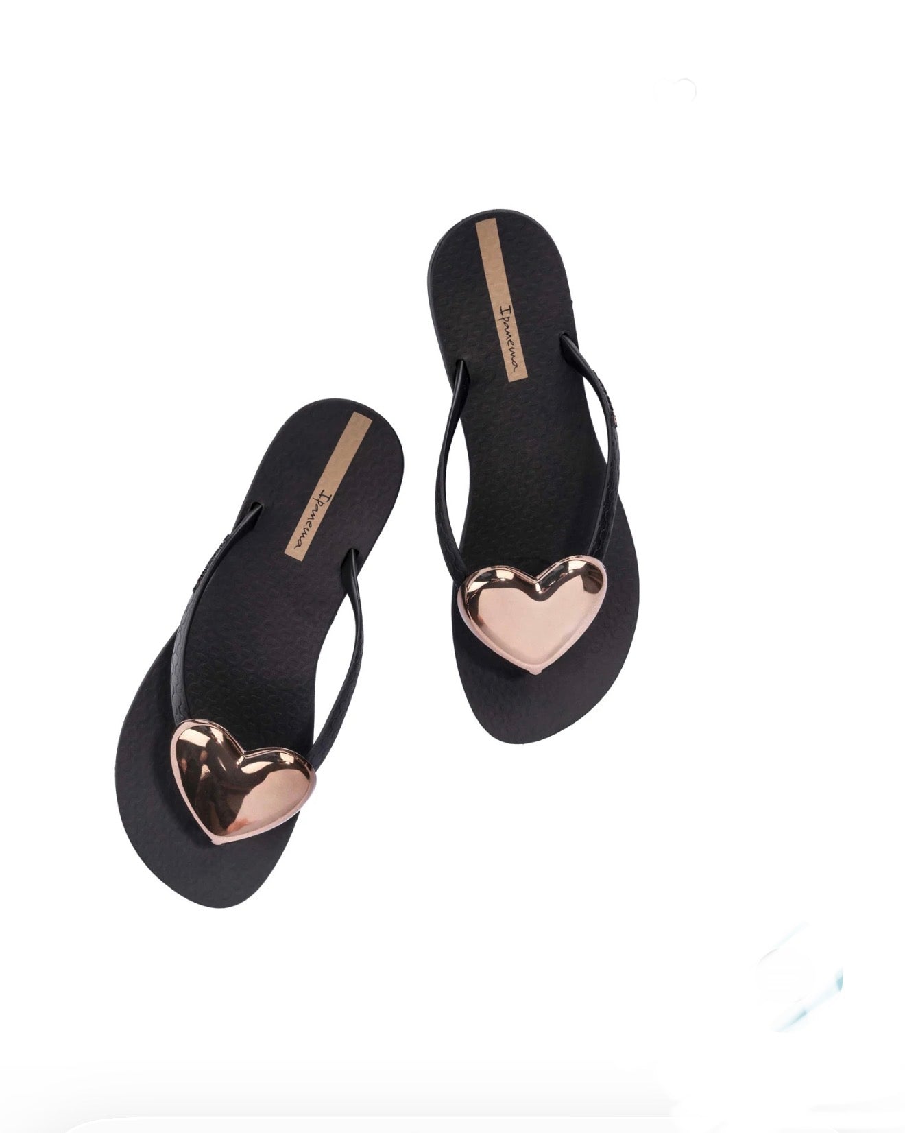 IPANEMA HEART FLIP FLOP-BLACK