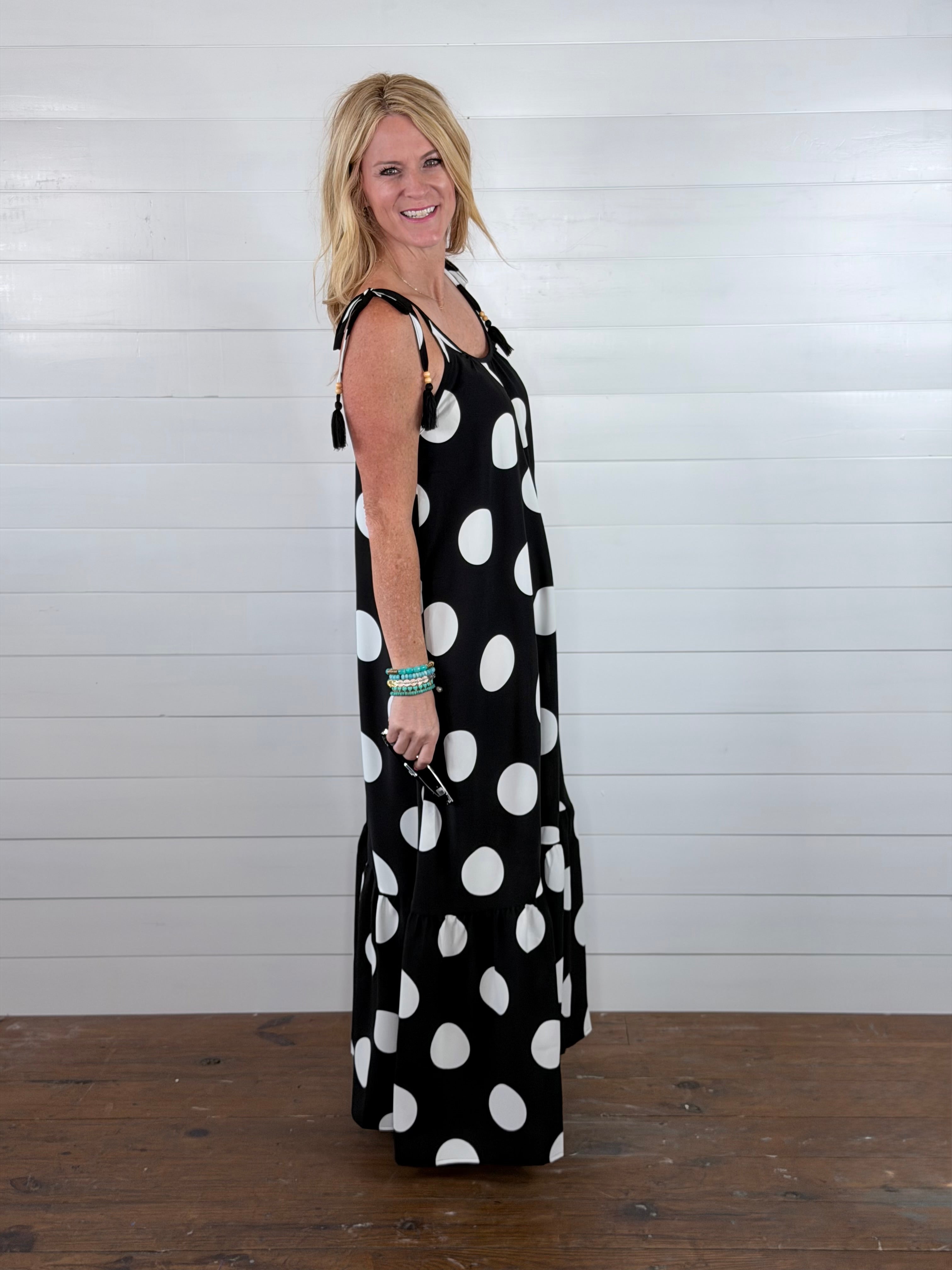 DOTTED MAXI DRESS