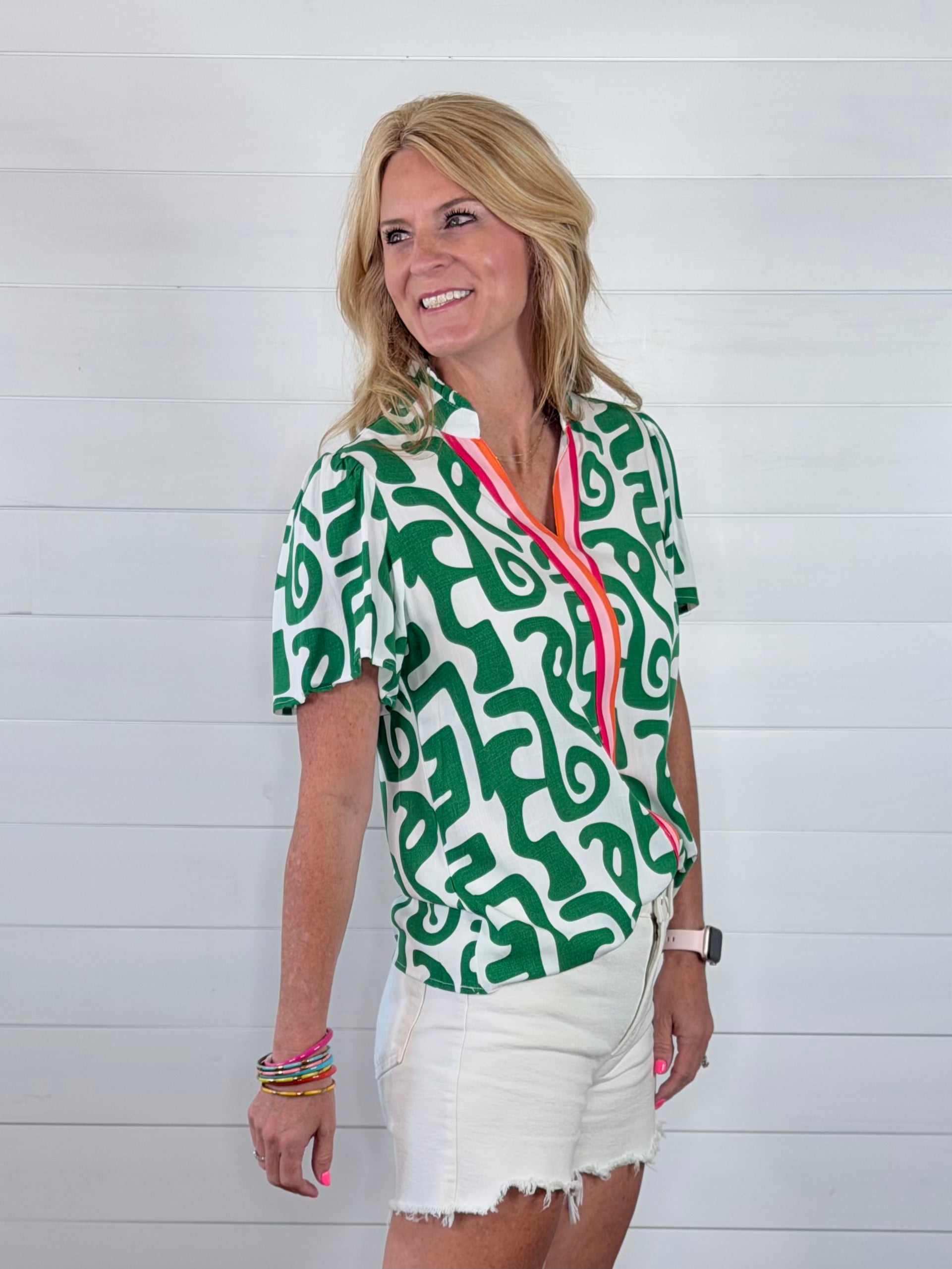 ABSTRACT SWIRL TOP