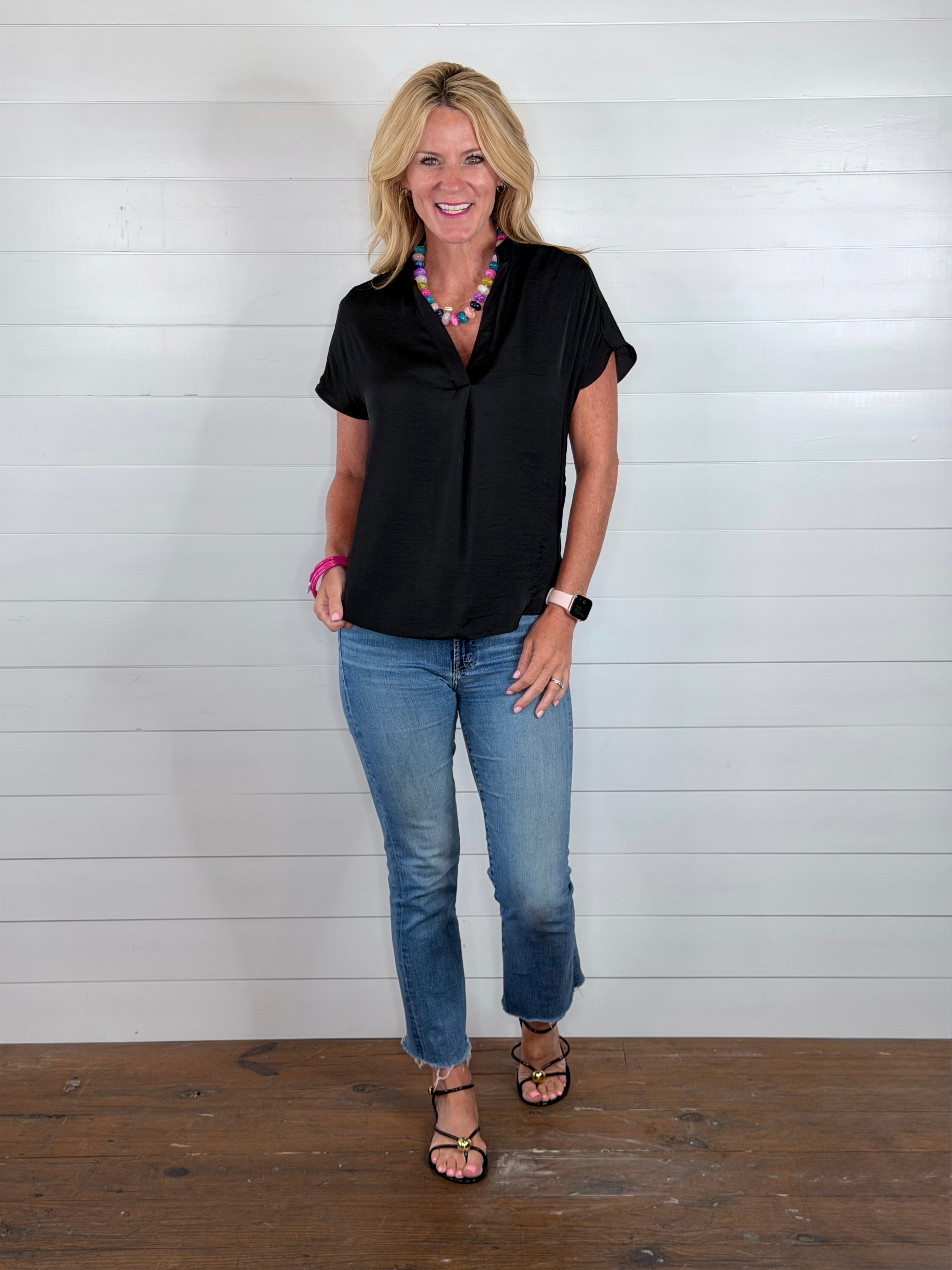 TINSLEY BLOUSE-BLACK