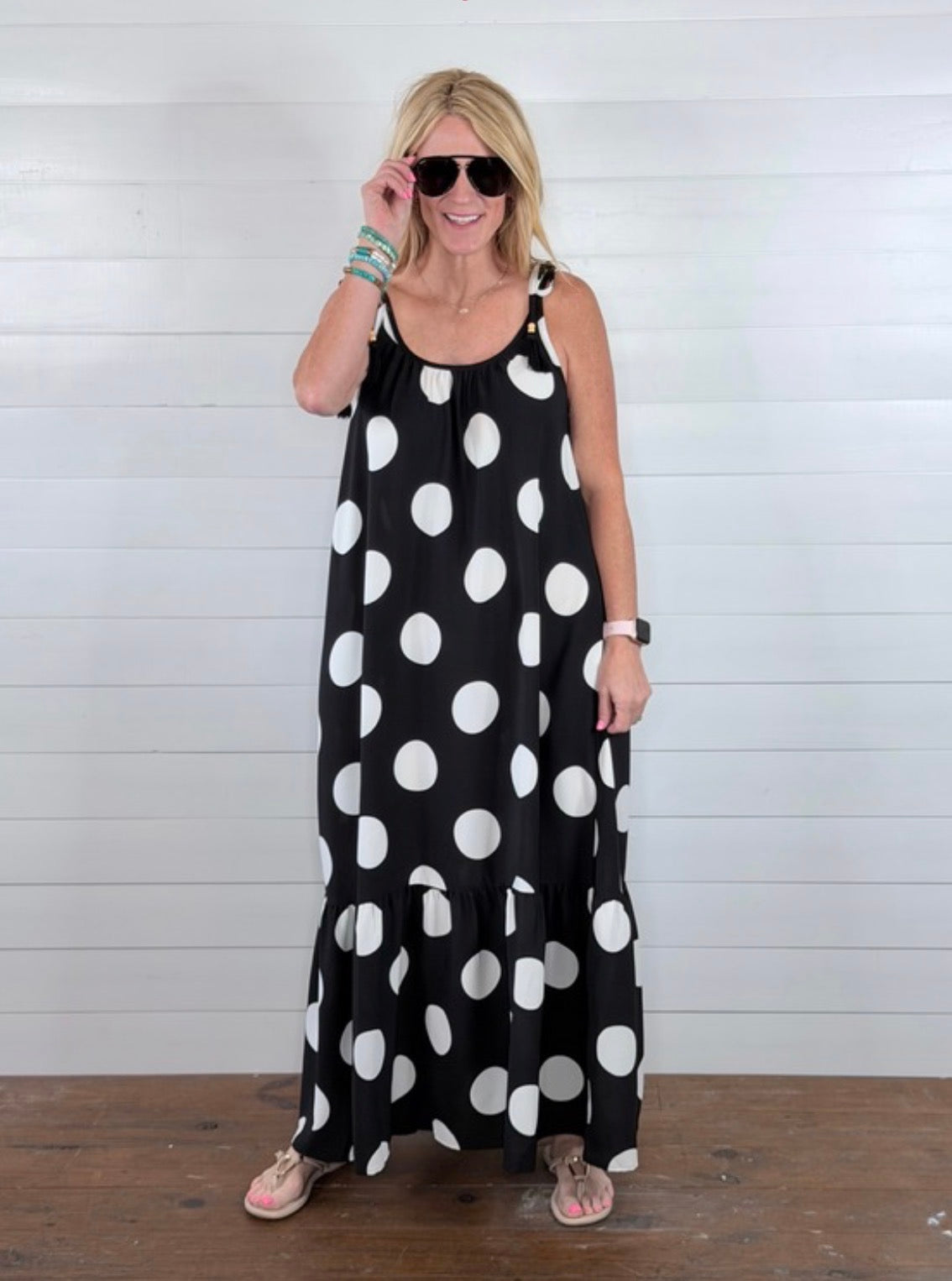 DOTTED MAXI DRESS