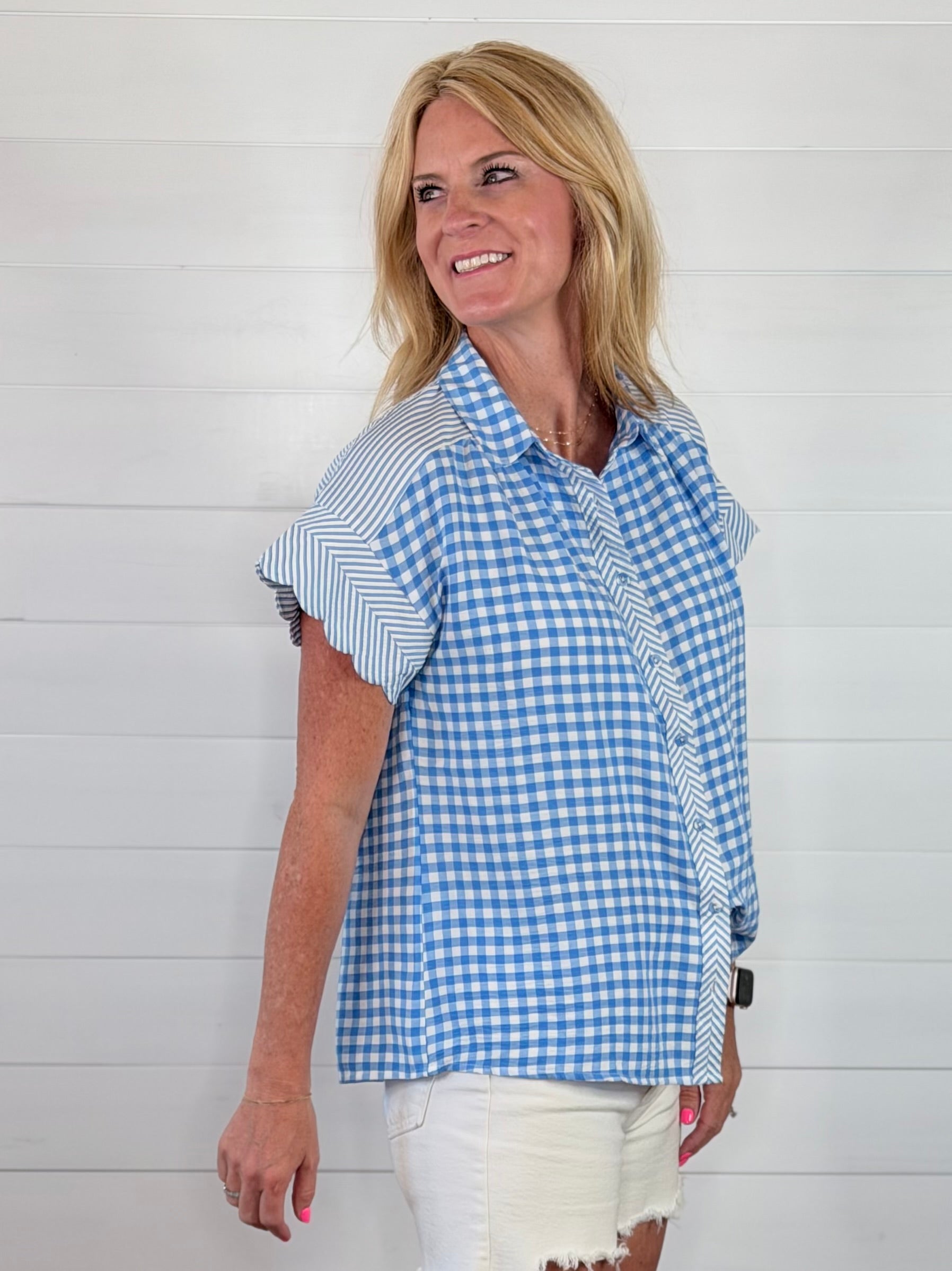 QUINN BLUE TOP