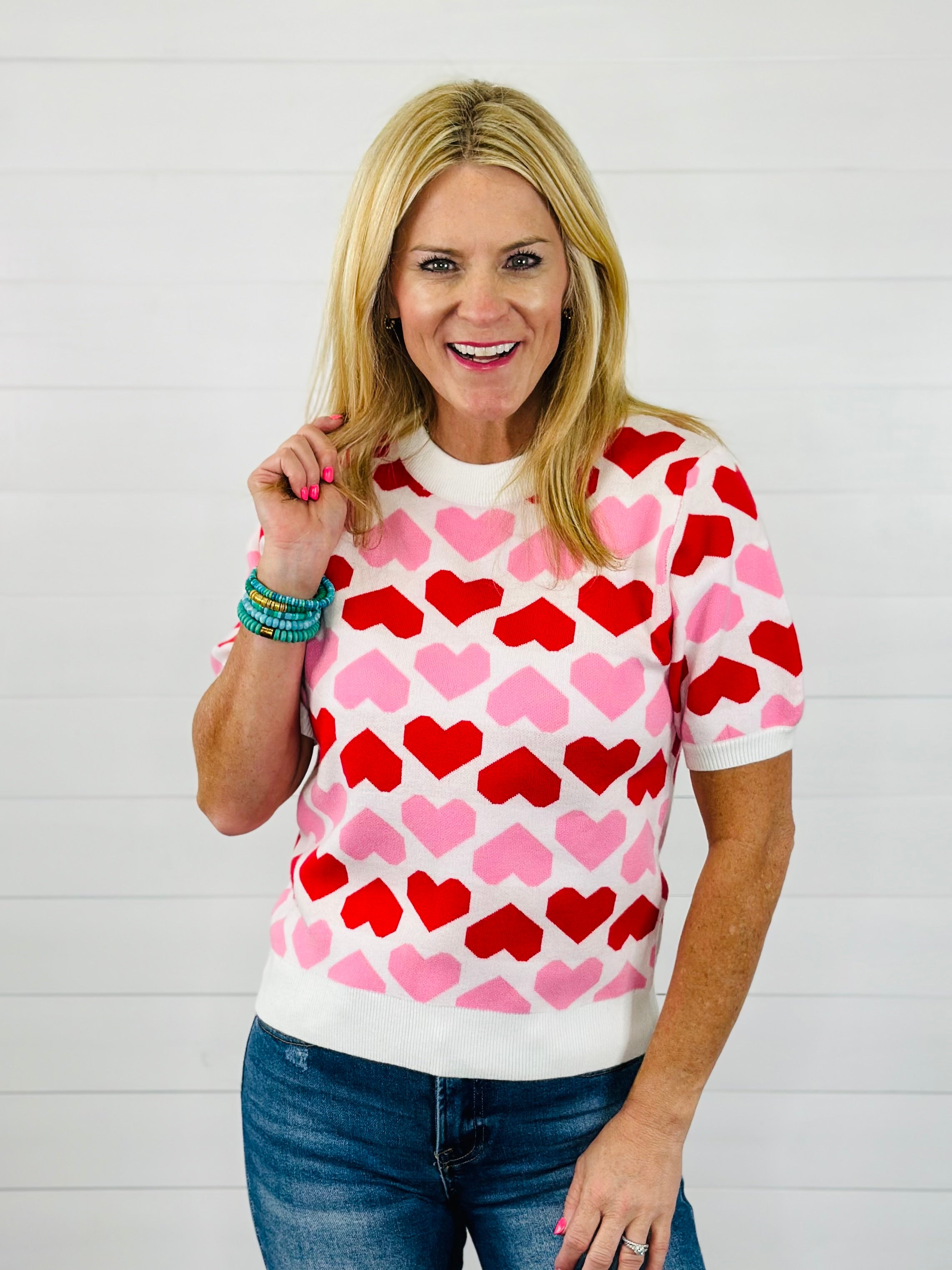 HEARTS ON HEARTS SWEATER