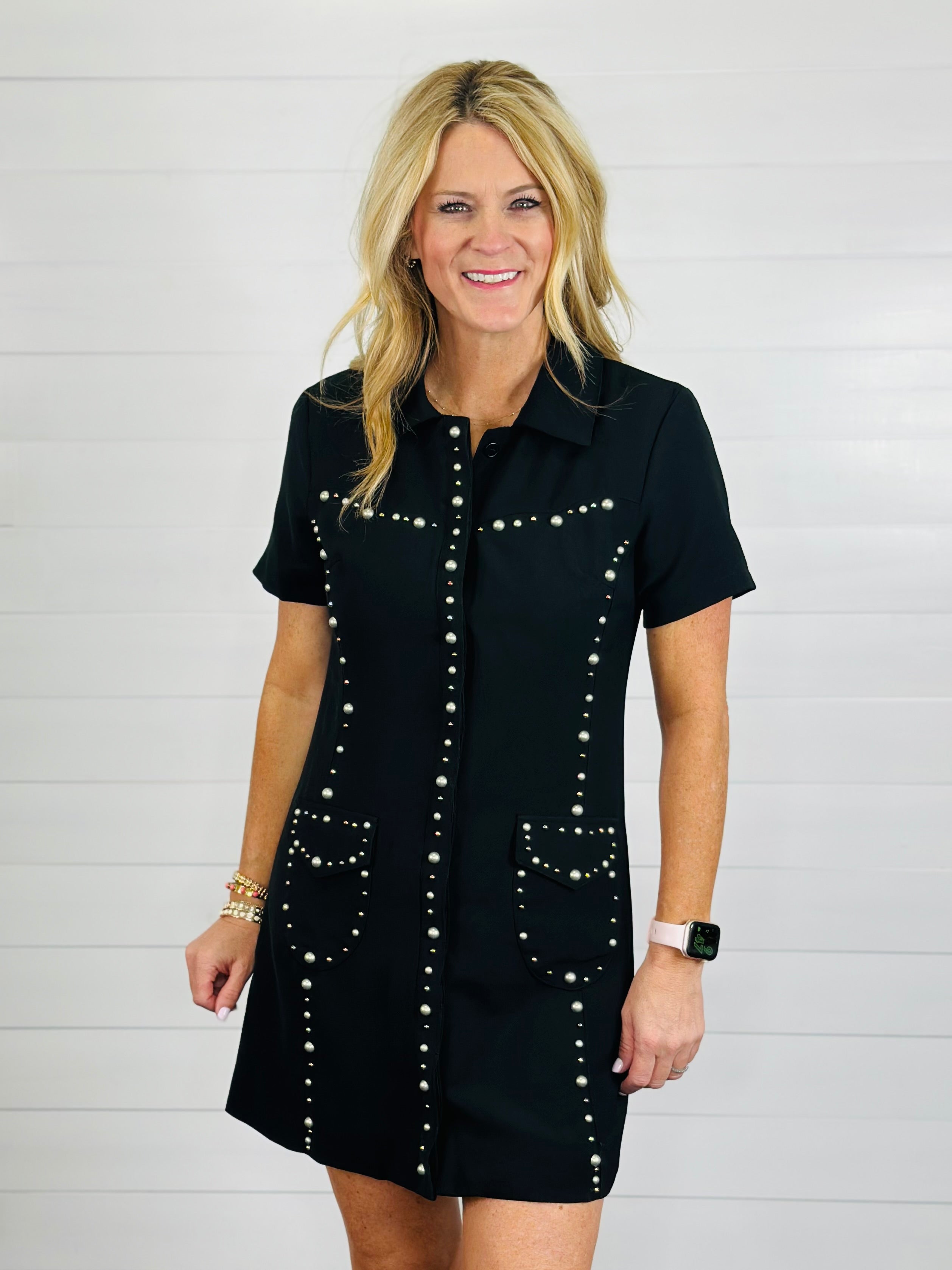 PRISCILLA STUDDED DRESS