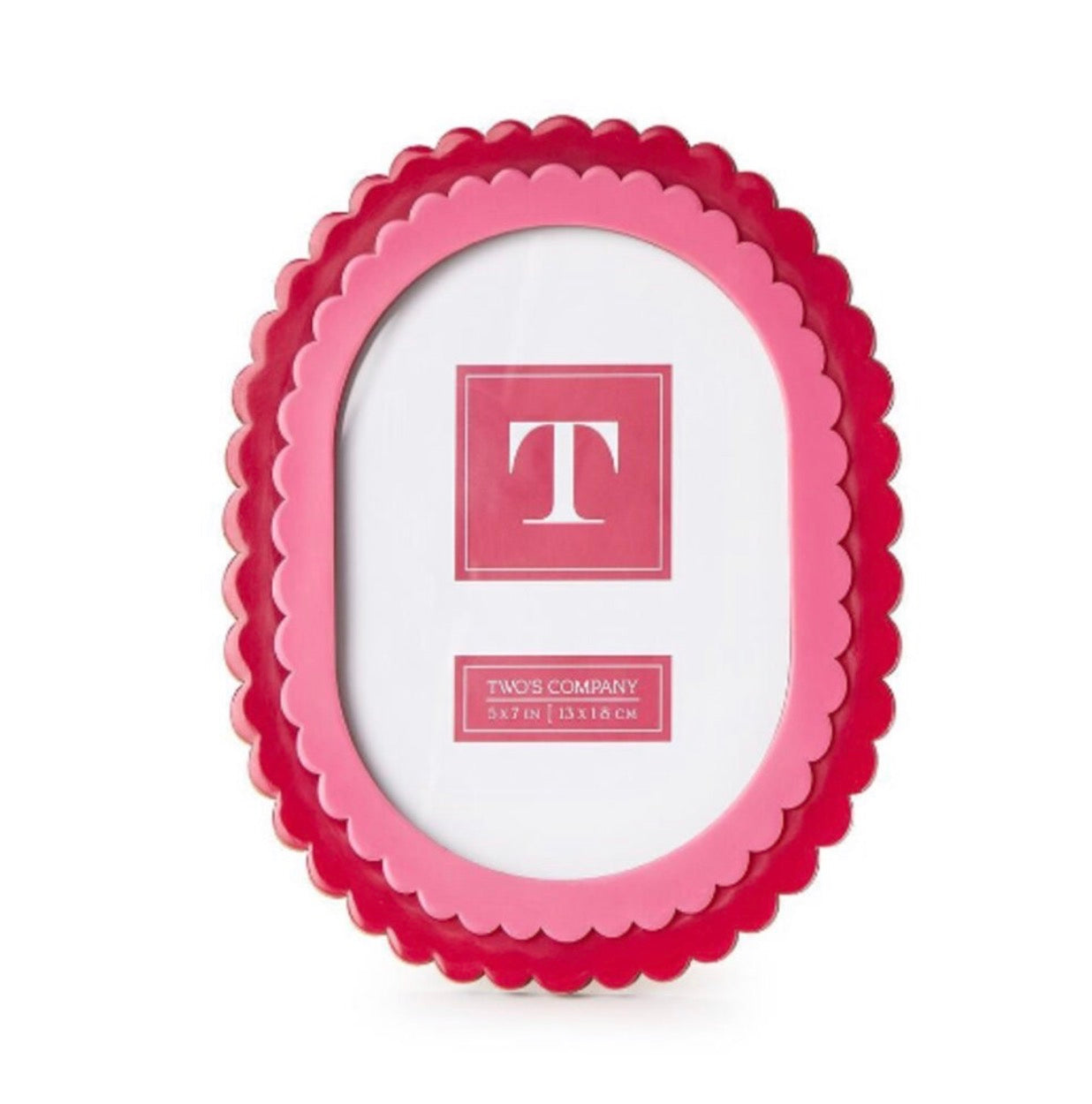 5 x 7 PINK/PINK SCALLOPED FRAME