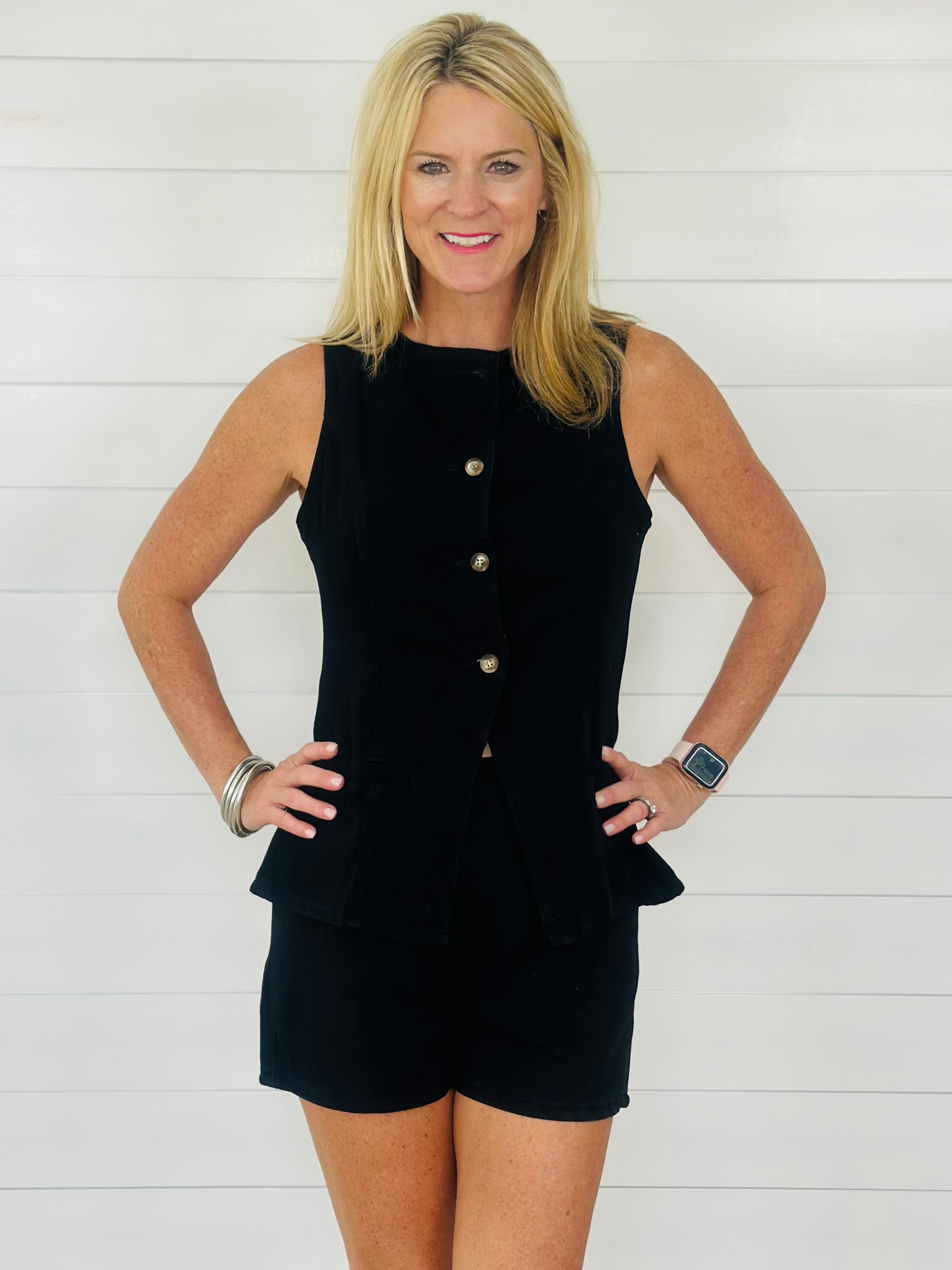 DANI DENIM SET-BLACK