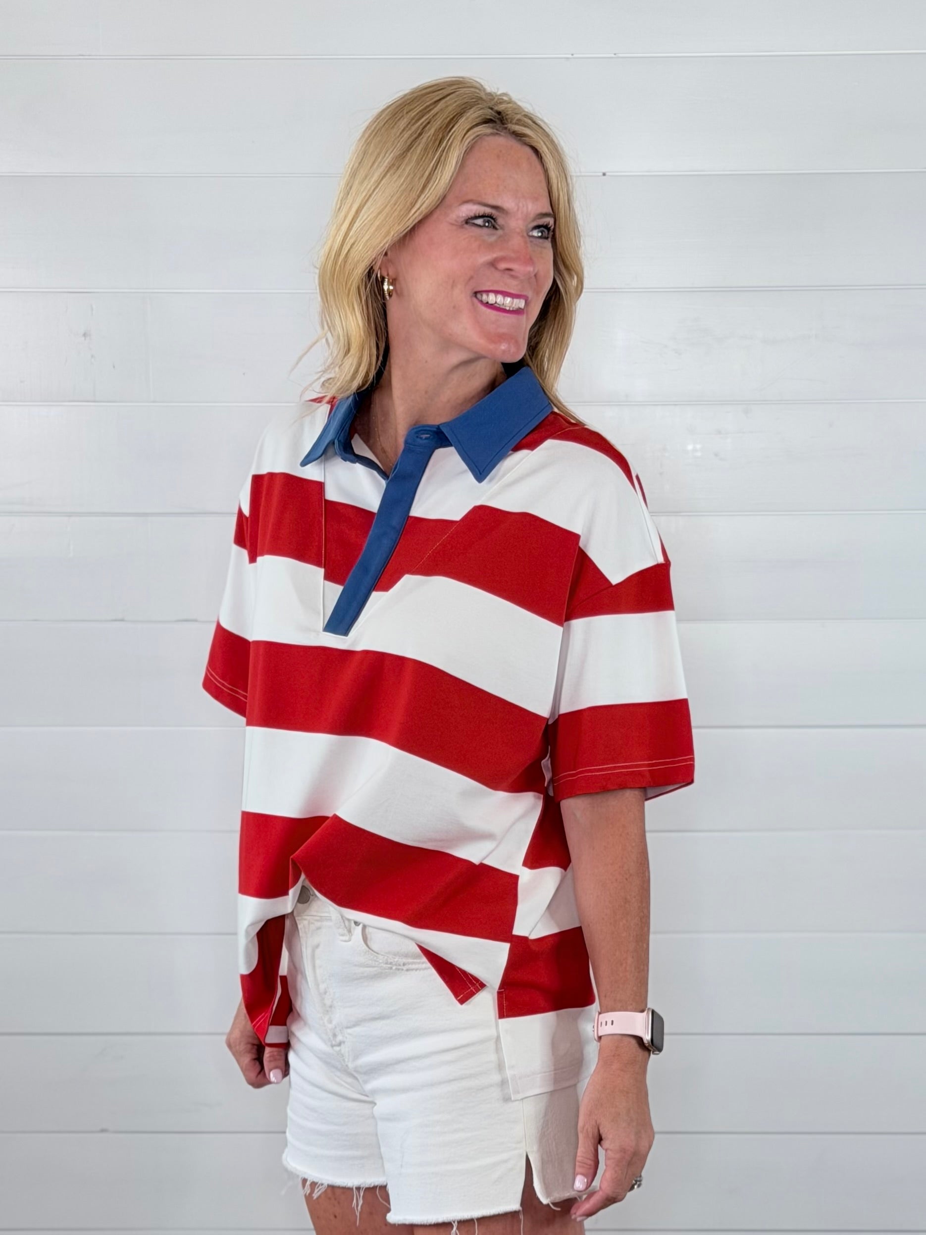AMERICANA RUGBY STRIPE TOP