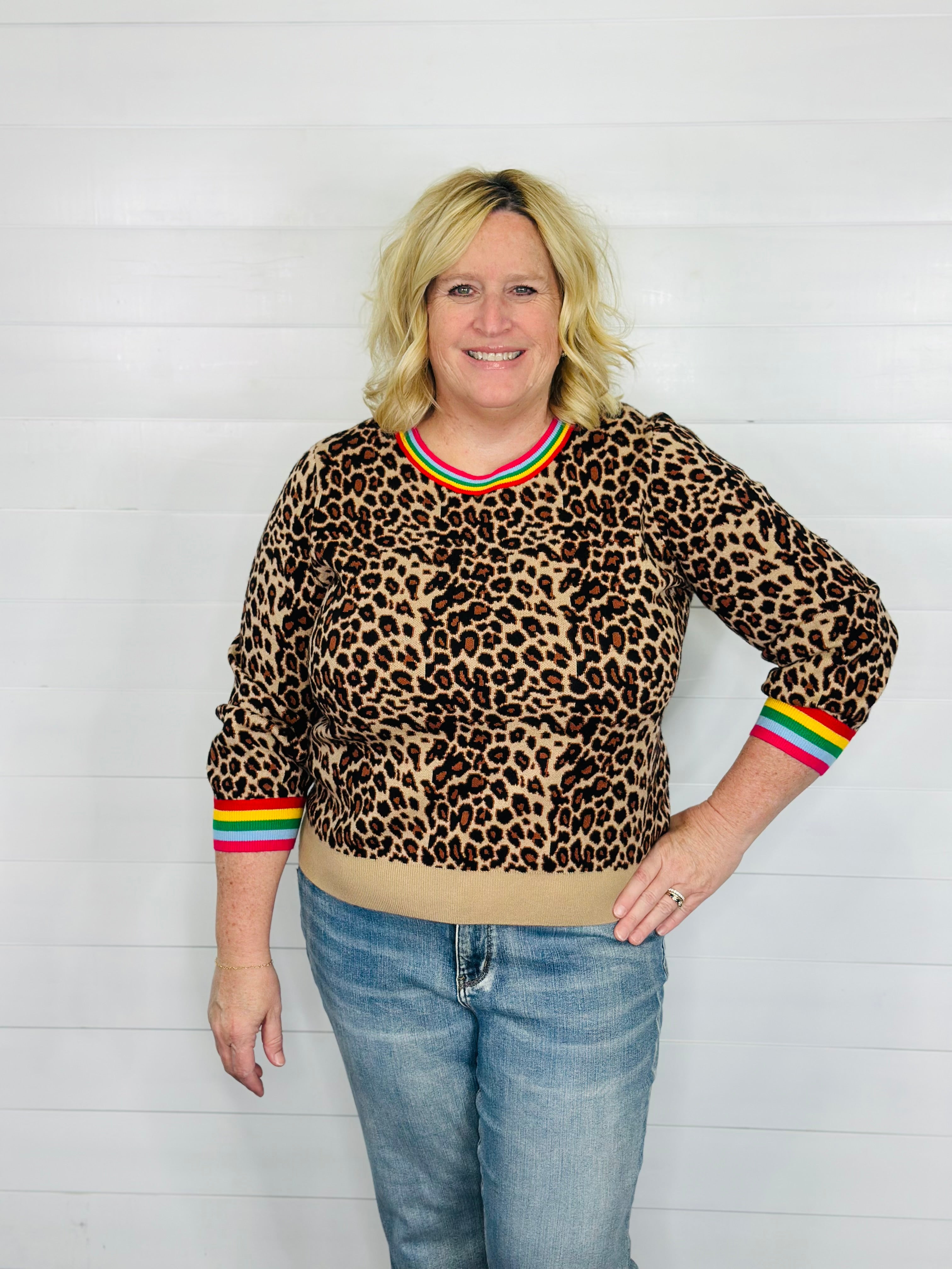 PLAYFUL CHEETAH SWEATER