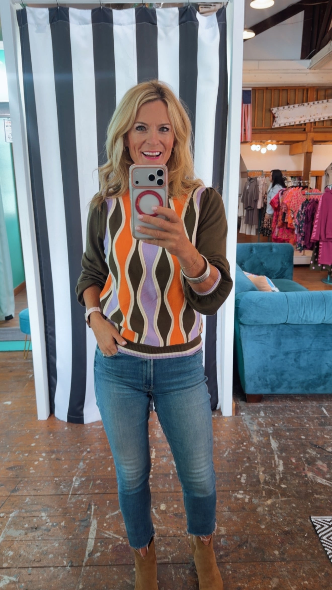 WAVES OF COLOR SWEATER