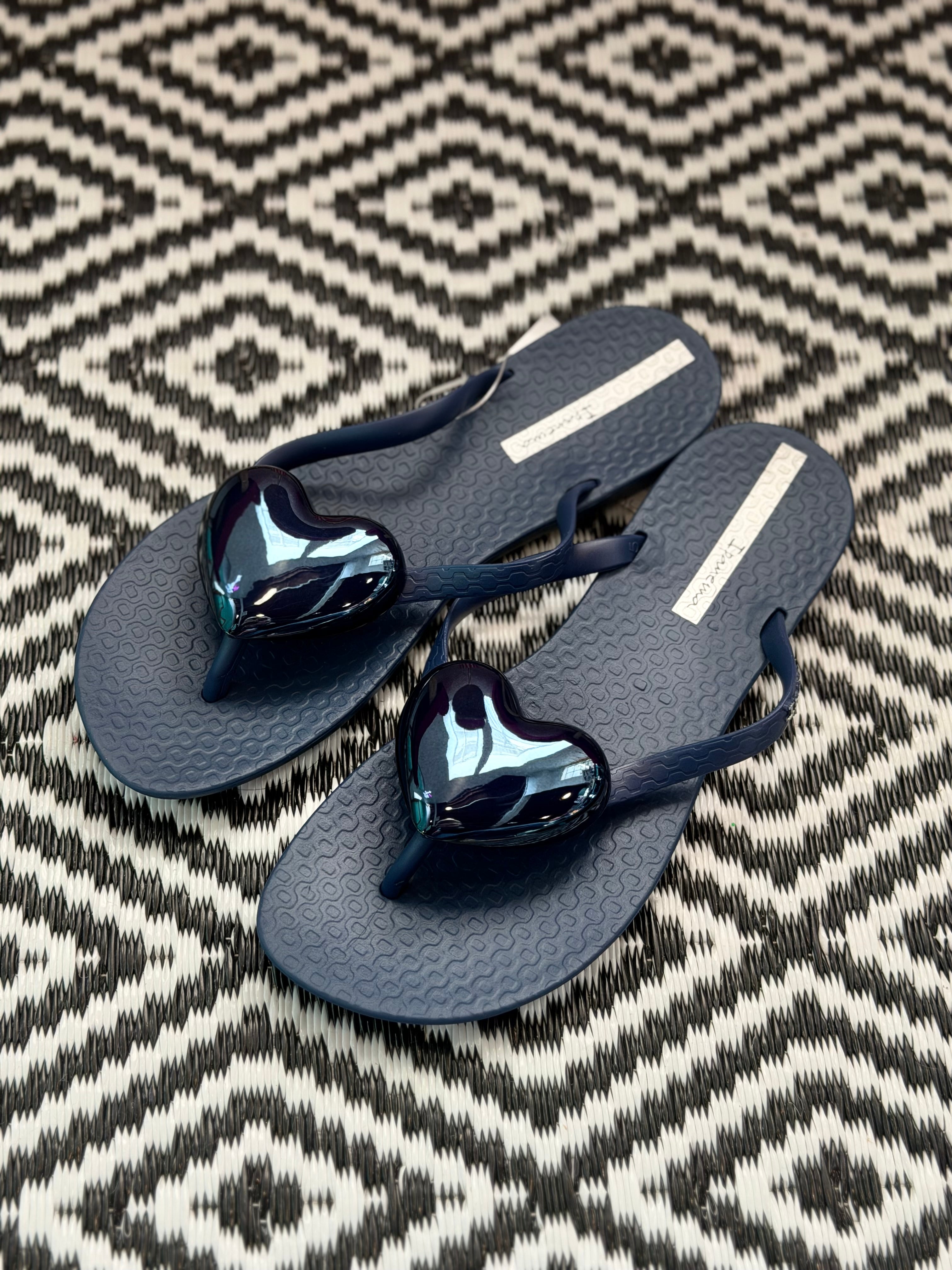IPANEMA HEART FLIP FLOP-NAVY