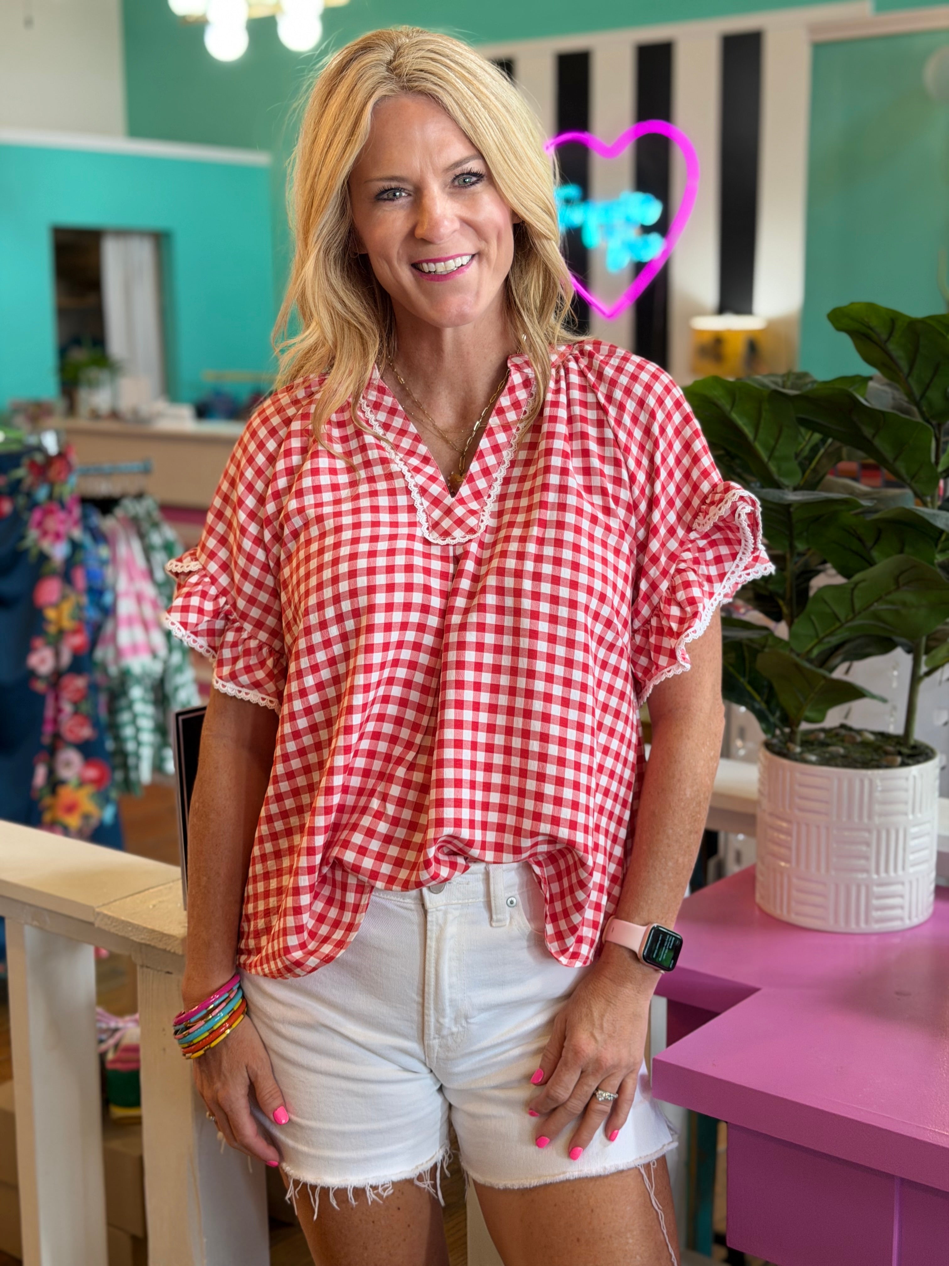 PRISSY RED TOP