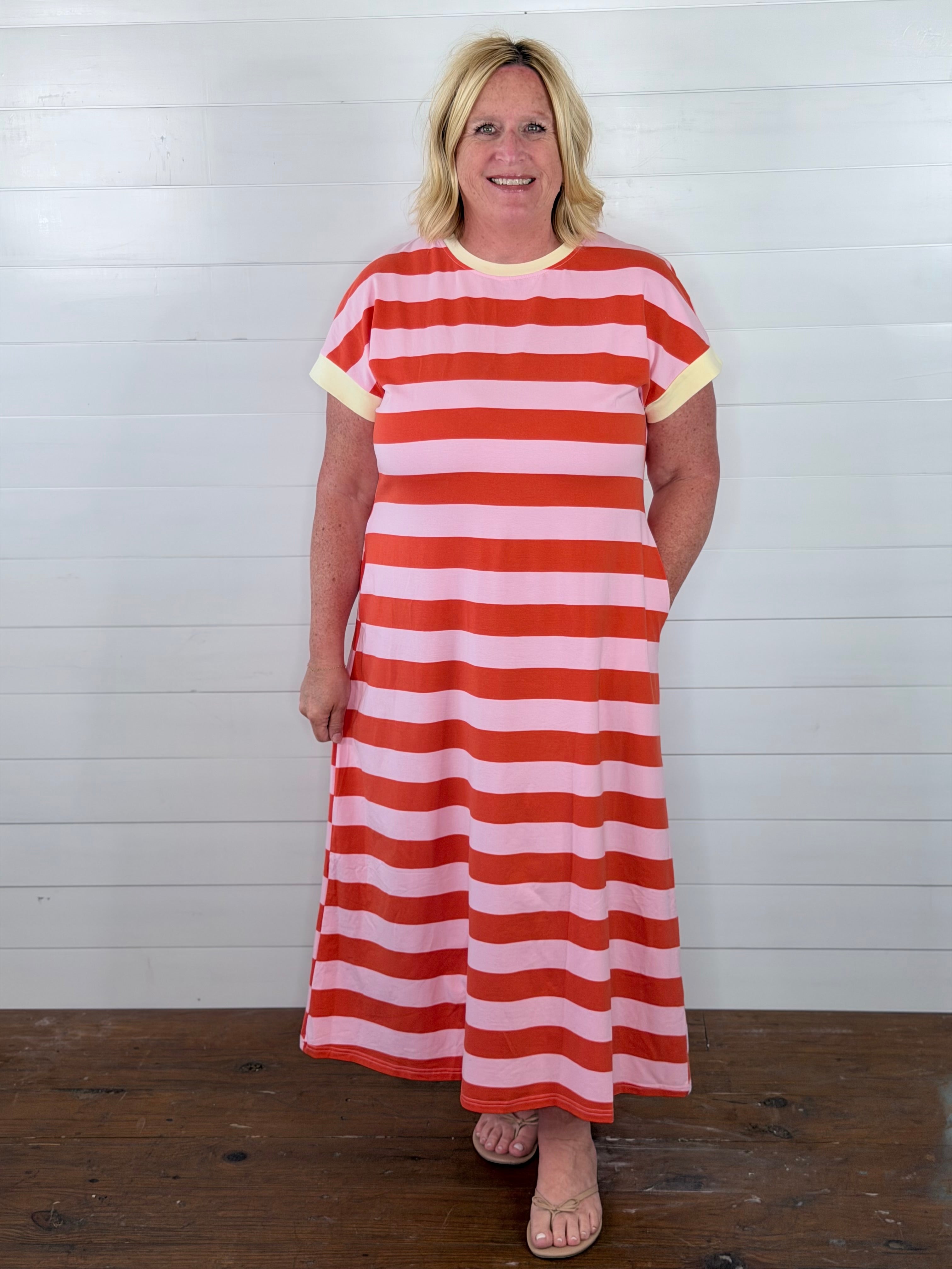 SUNSET STRIPES DRESS