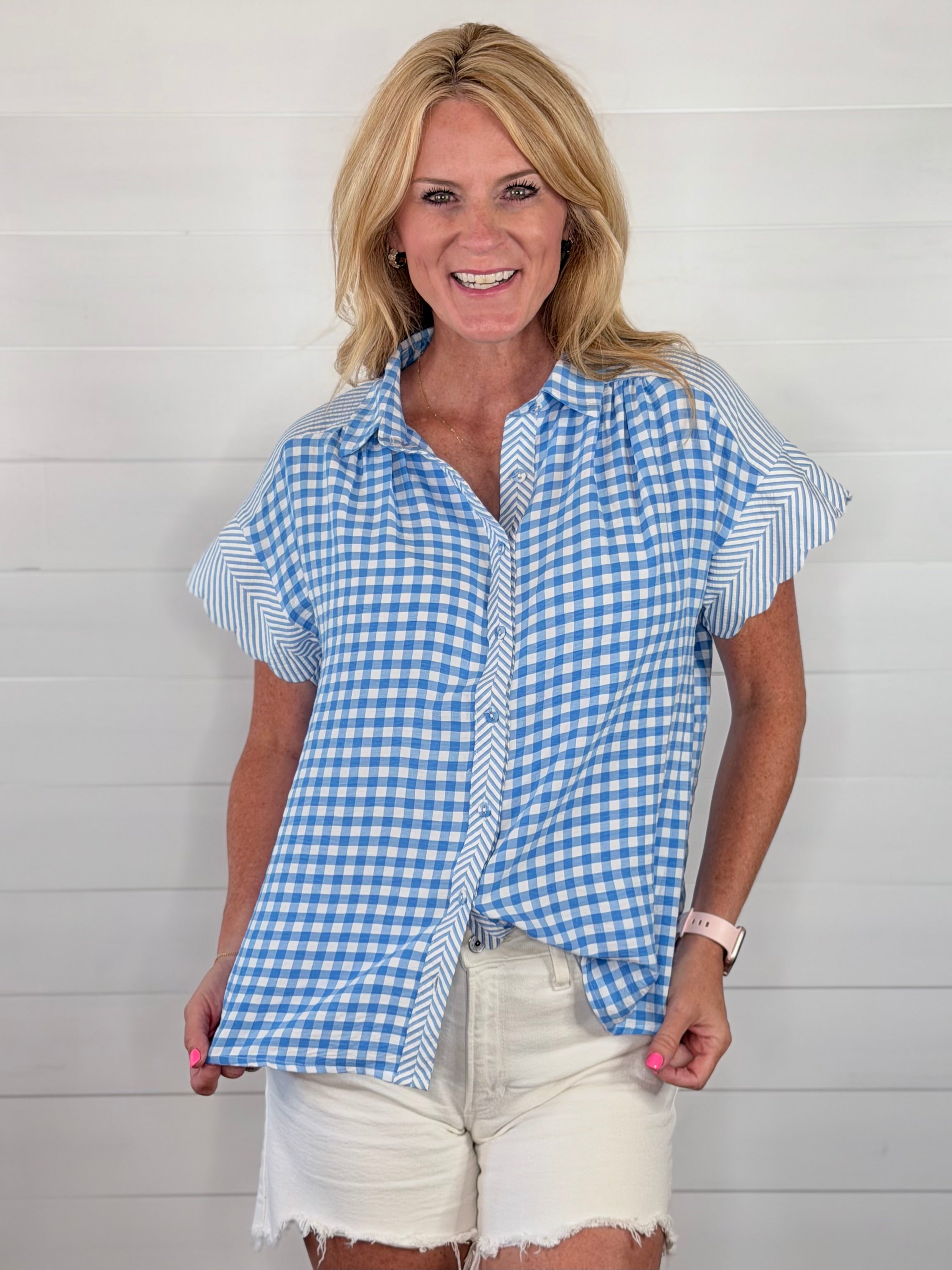 QUINN BLUE TOP