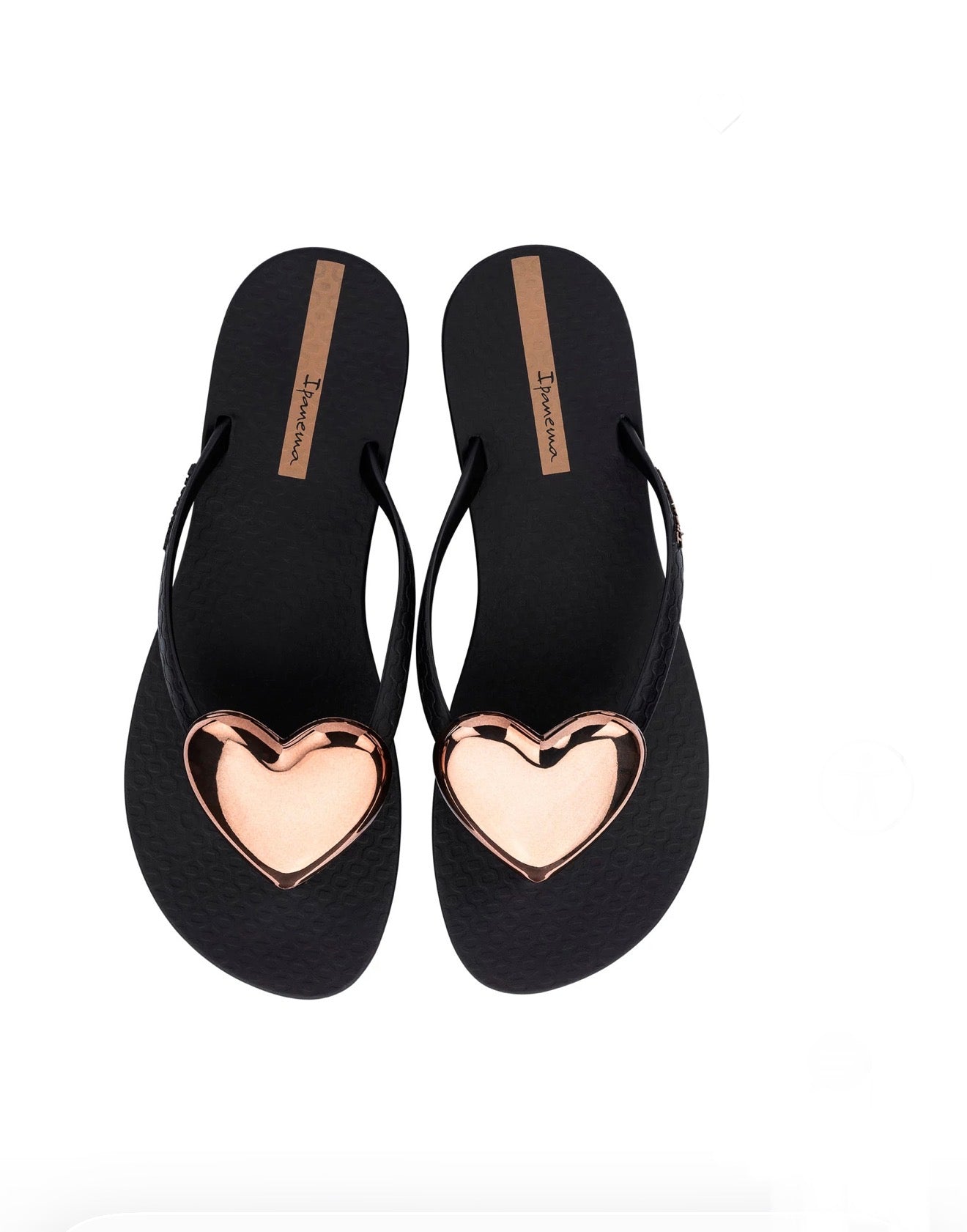 IPANEMA HEART FLIP FLOP-BLACK