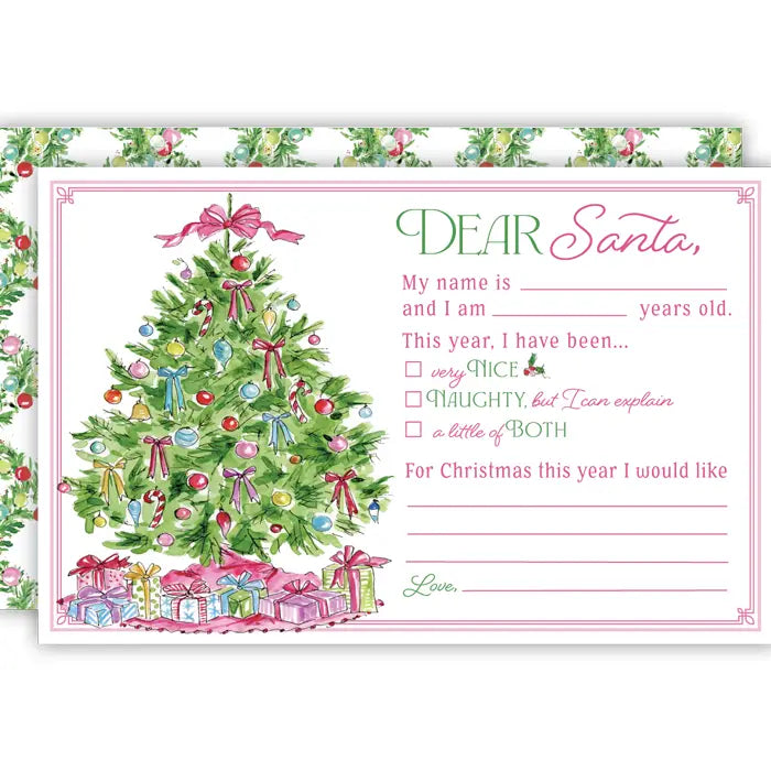CHRISTMAS TREE LETTER TO SANTA