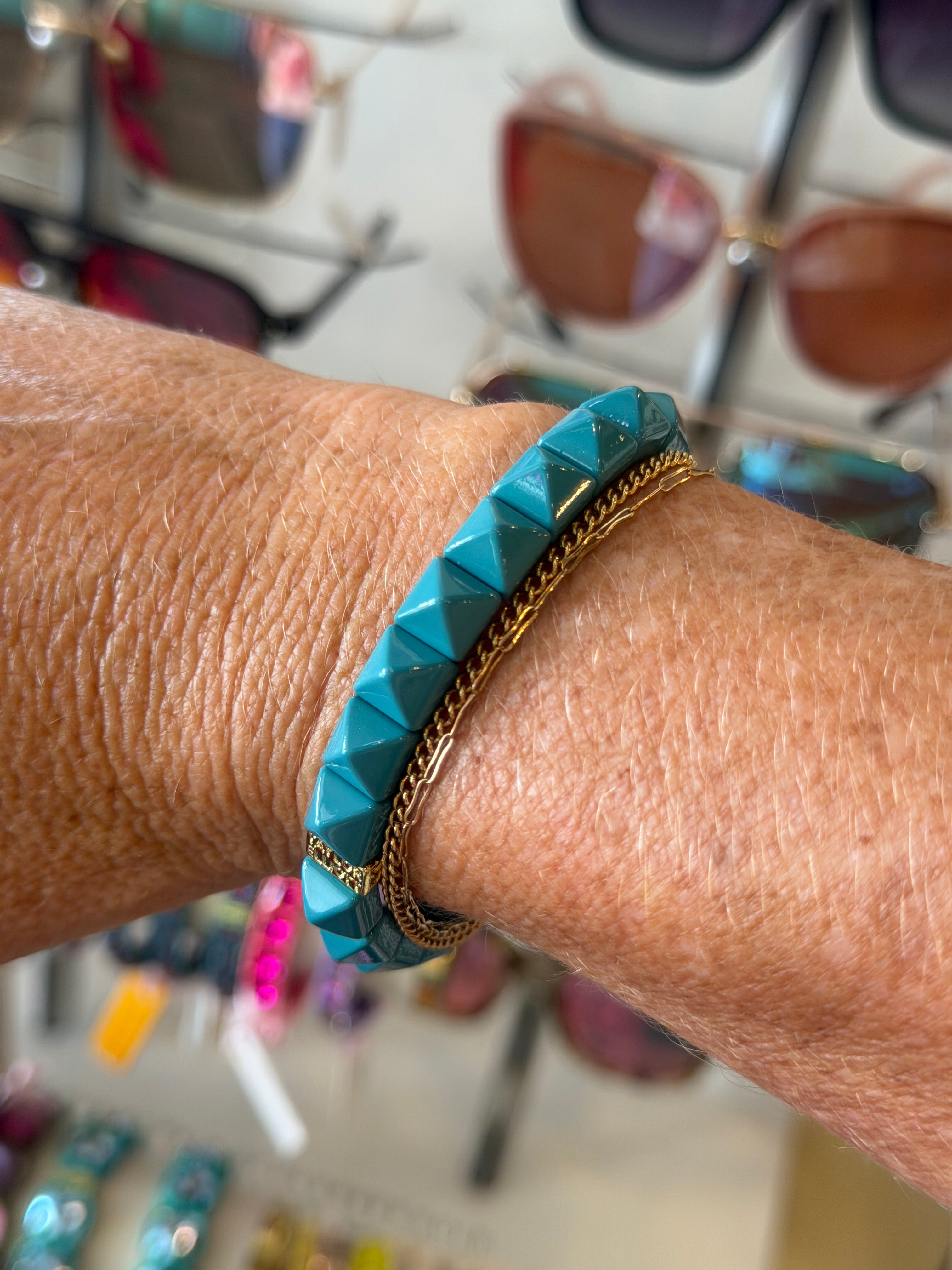 ROXY STUD BRACELET-TURQUOISE