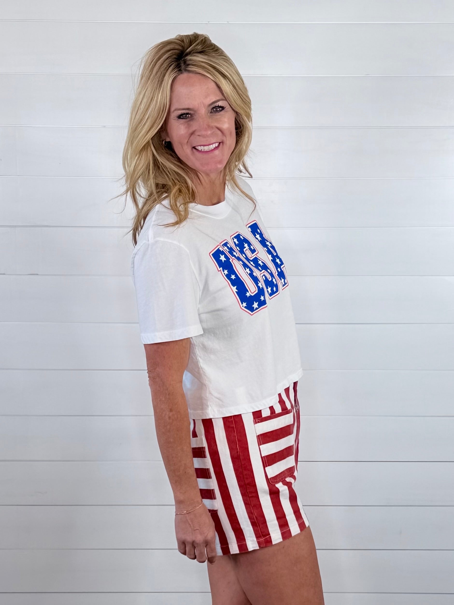 USA CROPPED TEE