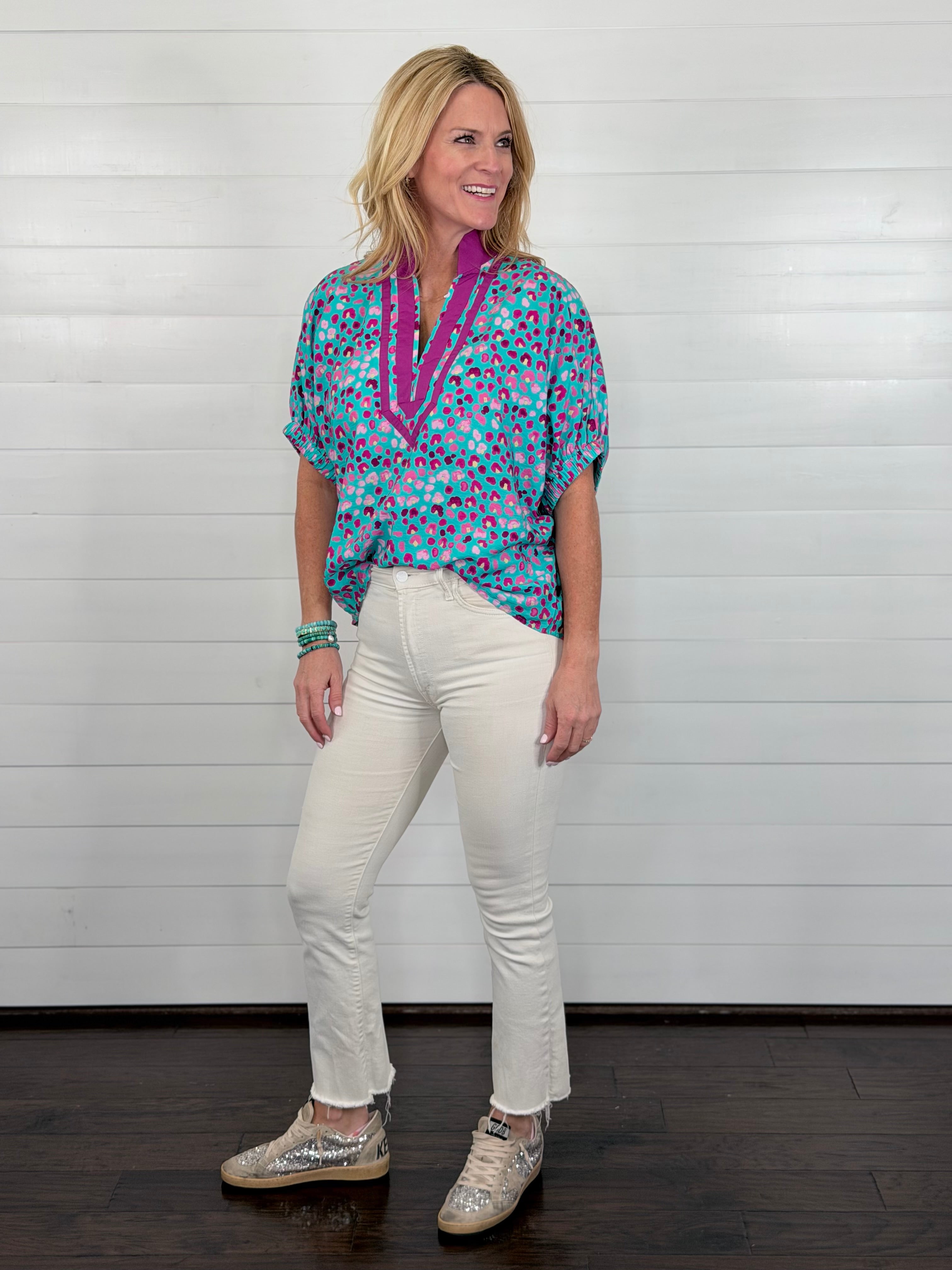 WILD ABOUT SPRING TOP-JADE