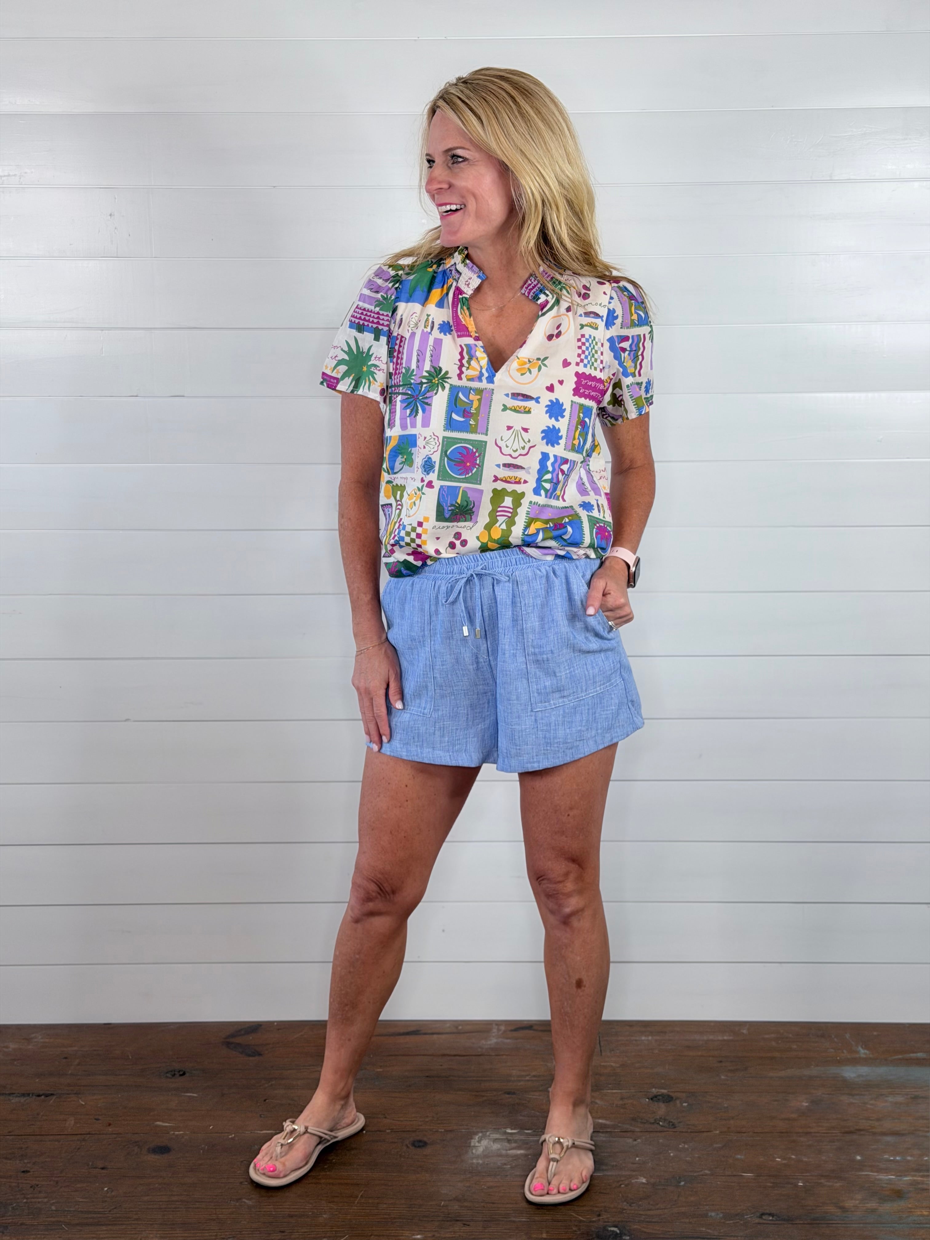 DARCY SMOCKED TOP