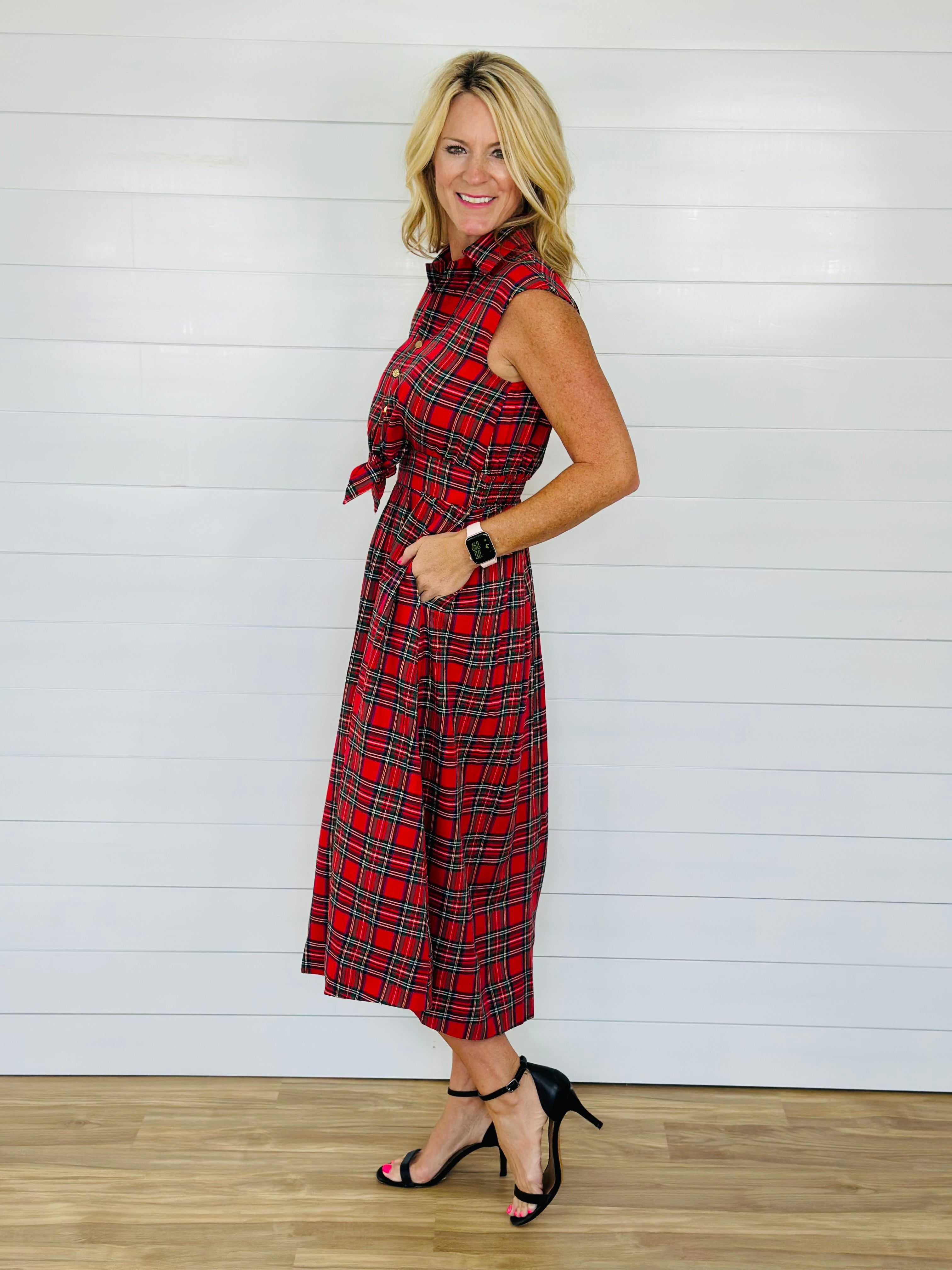 POSITIVELY PLAID DRESS