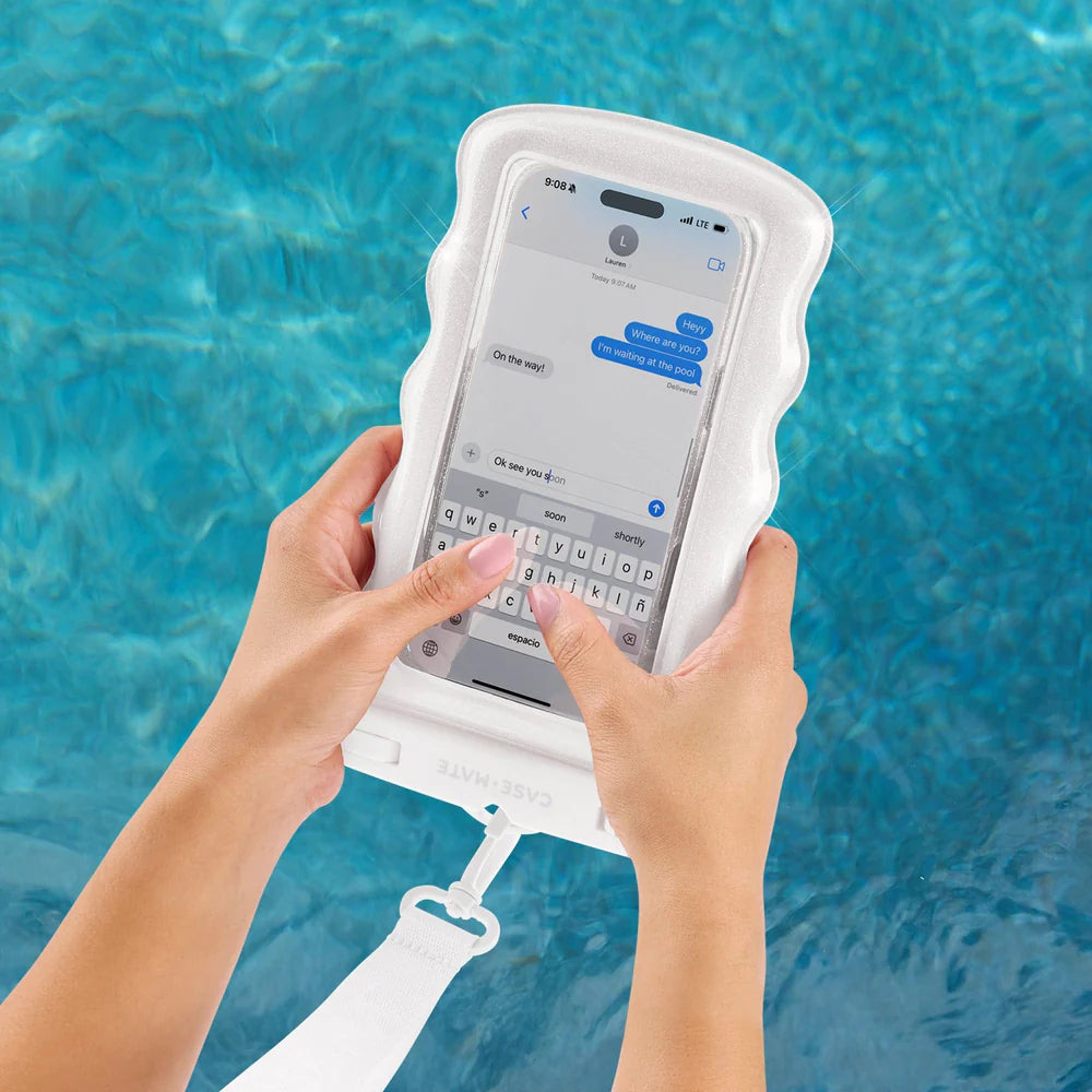 CASE-MATE-WAVY WATERPROOF FLOATING POUCH-IVORY