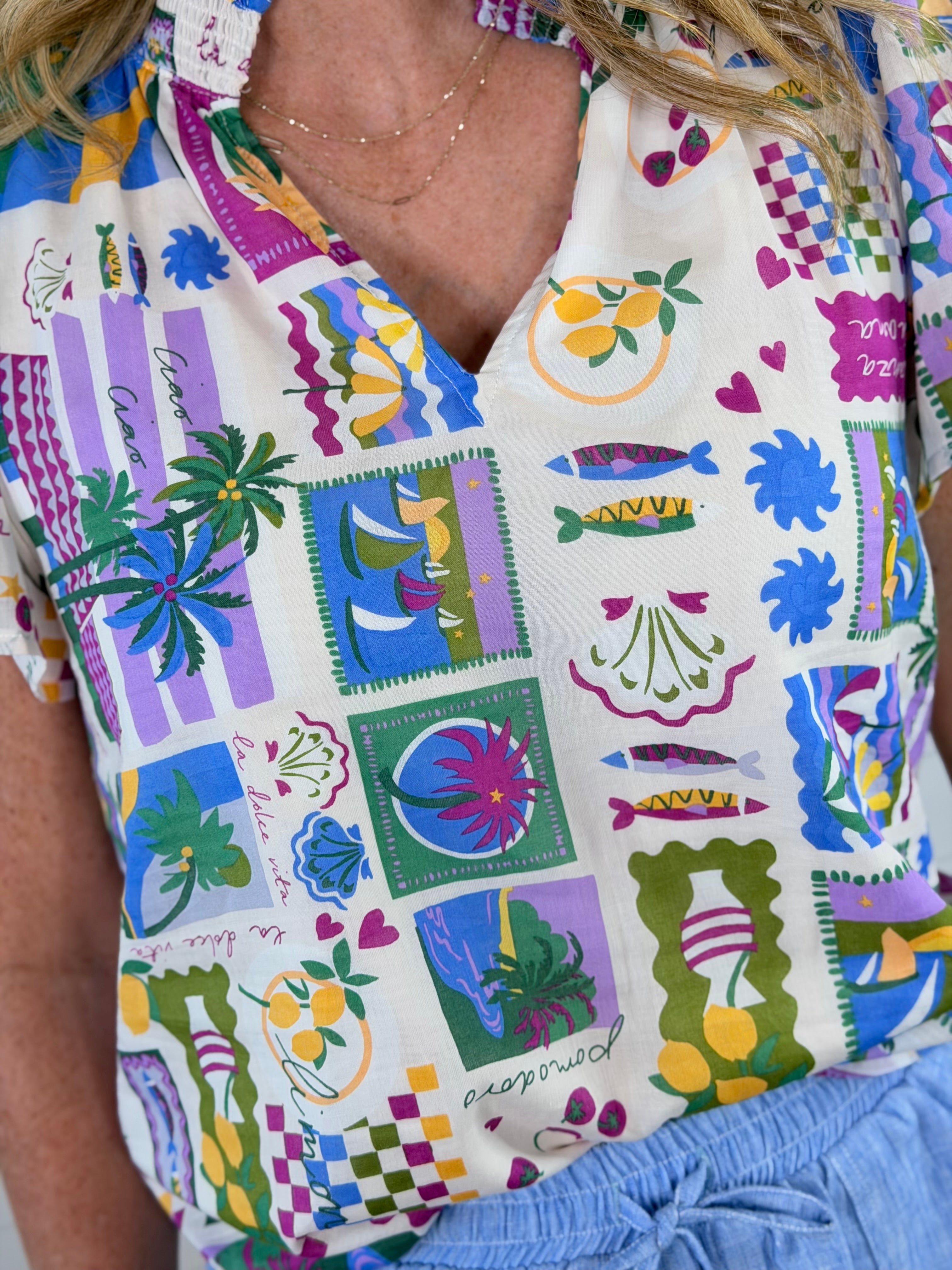 DARCY SMOCKED TOP