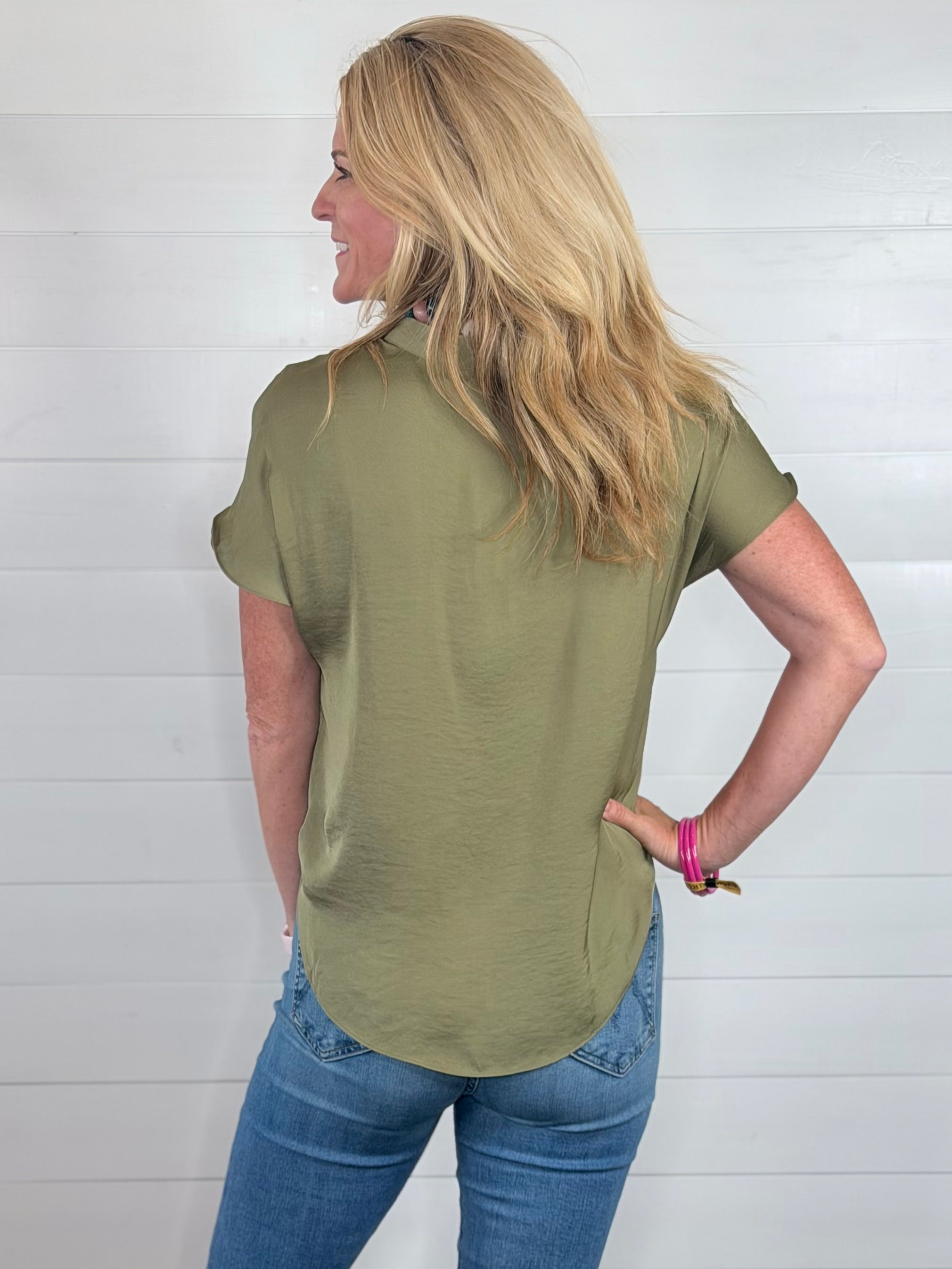 TINSLEY BLOUSE-OLIVE