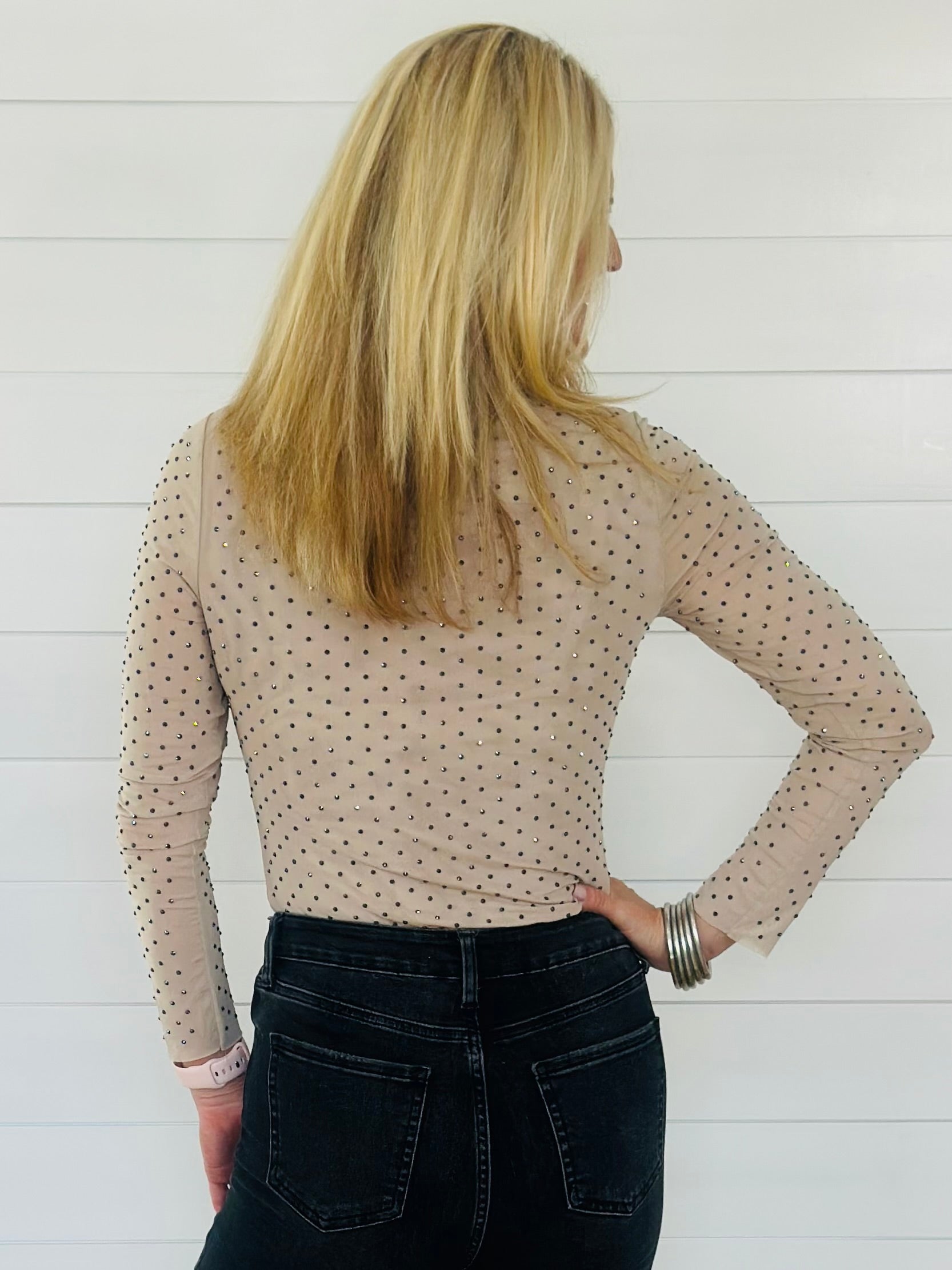 SHIMMER & SHINE TOP-NUDE