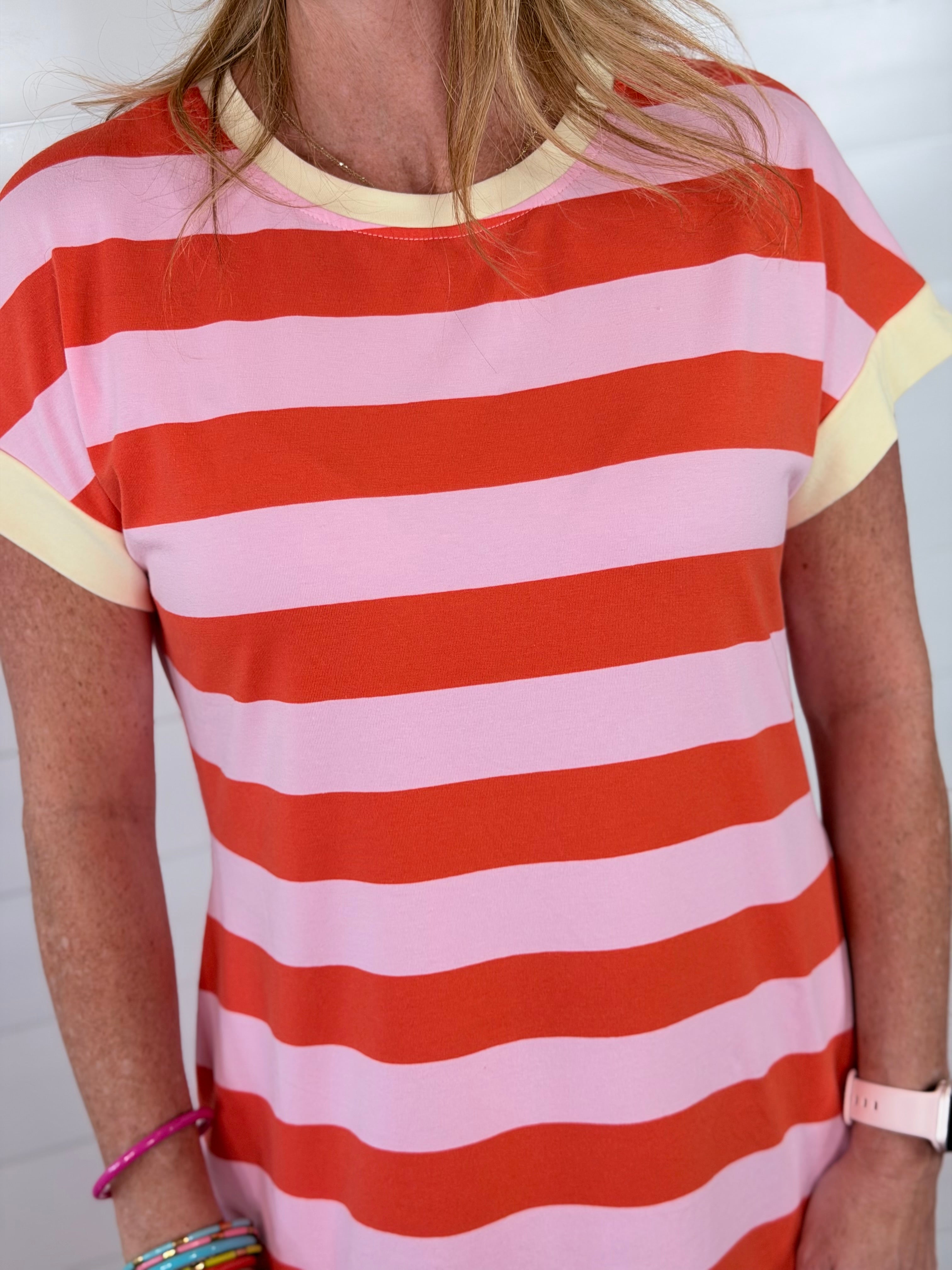 SUNSET STRIPES DRESS