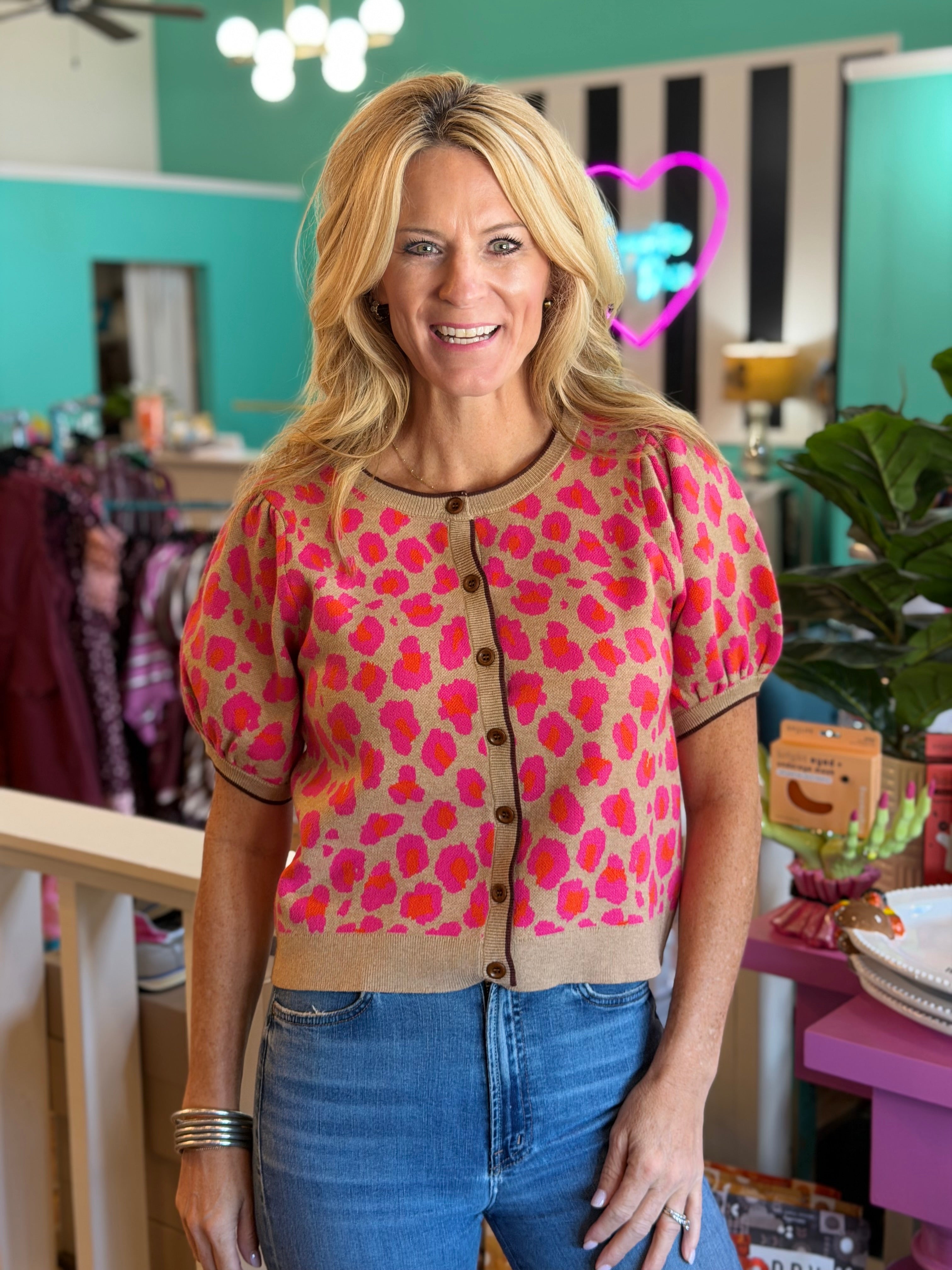 CHEERFUL CHEETAH SWEATER