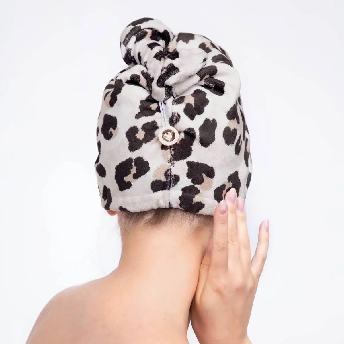 KITSCH-QUICK DRY HAIR TOWEL-LEOPARD