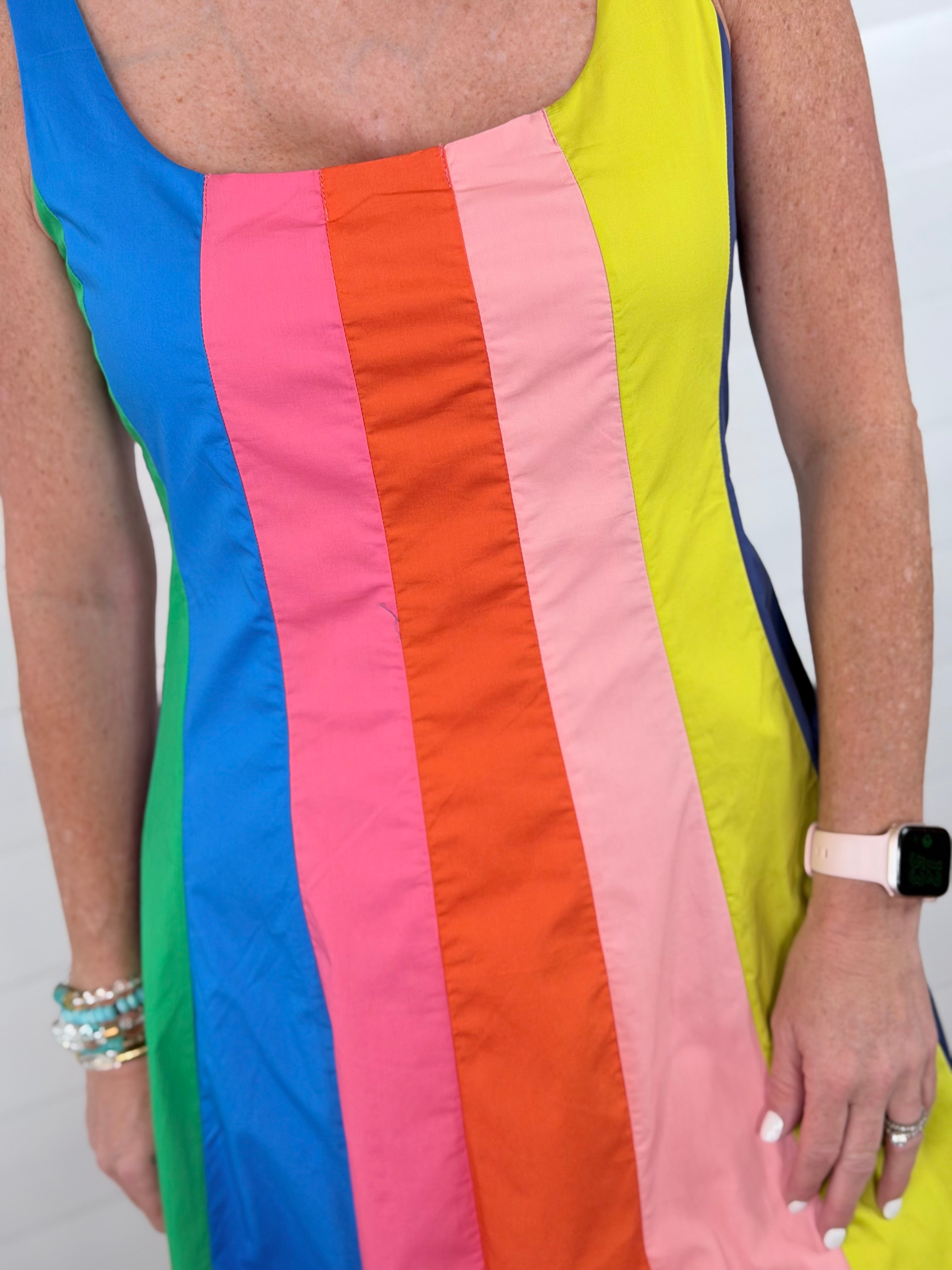 RAINBOW STRIPED DRESS